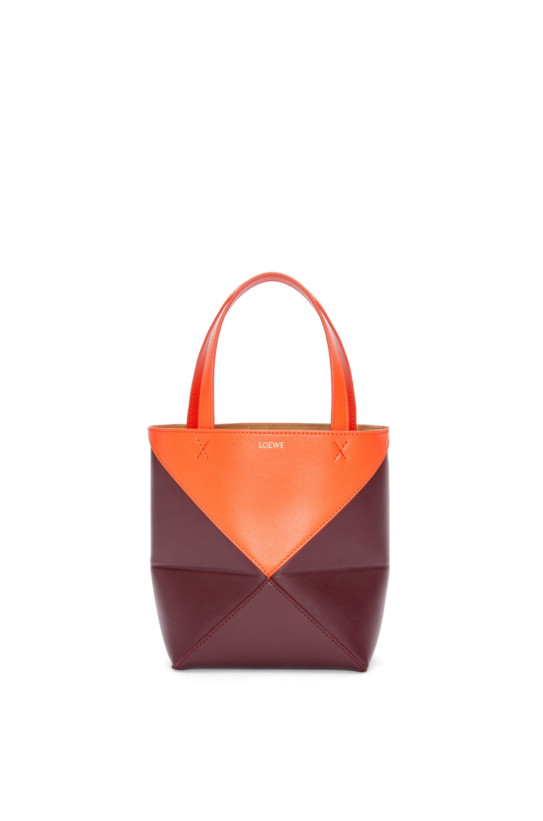 Mini Puzzle Fold Tote in shiny calfskin 1