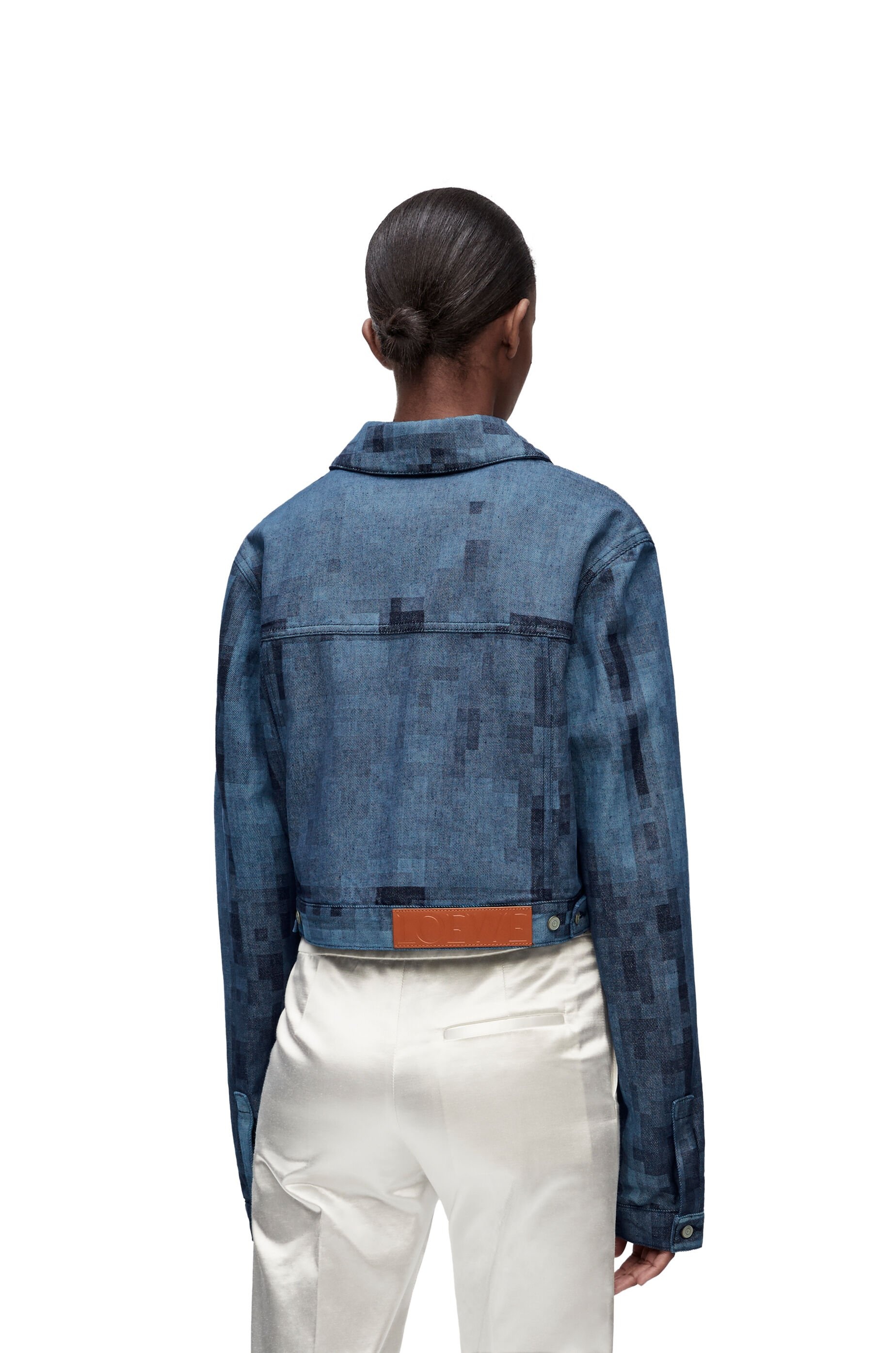 Pixelated jacket in denim - 4