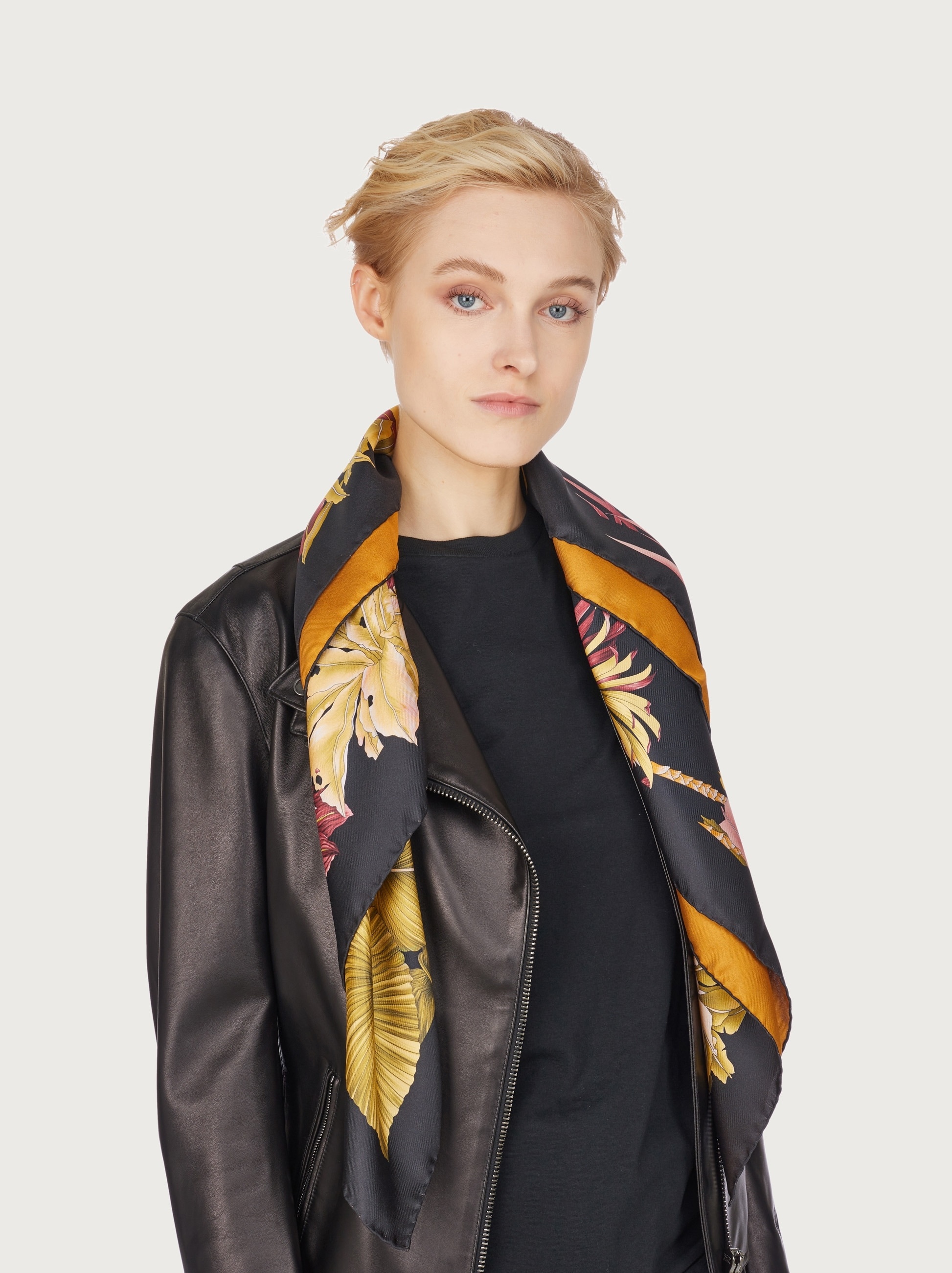 India print silk scarf - 2