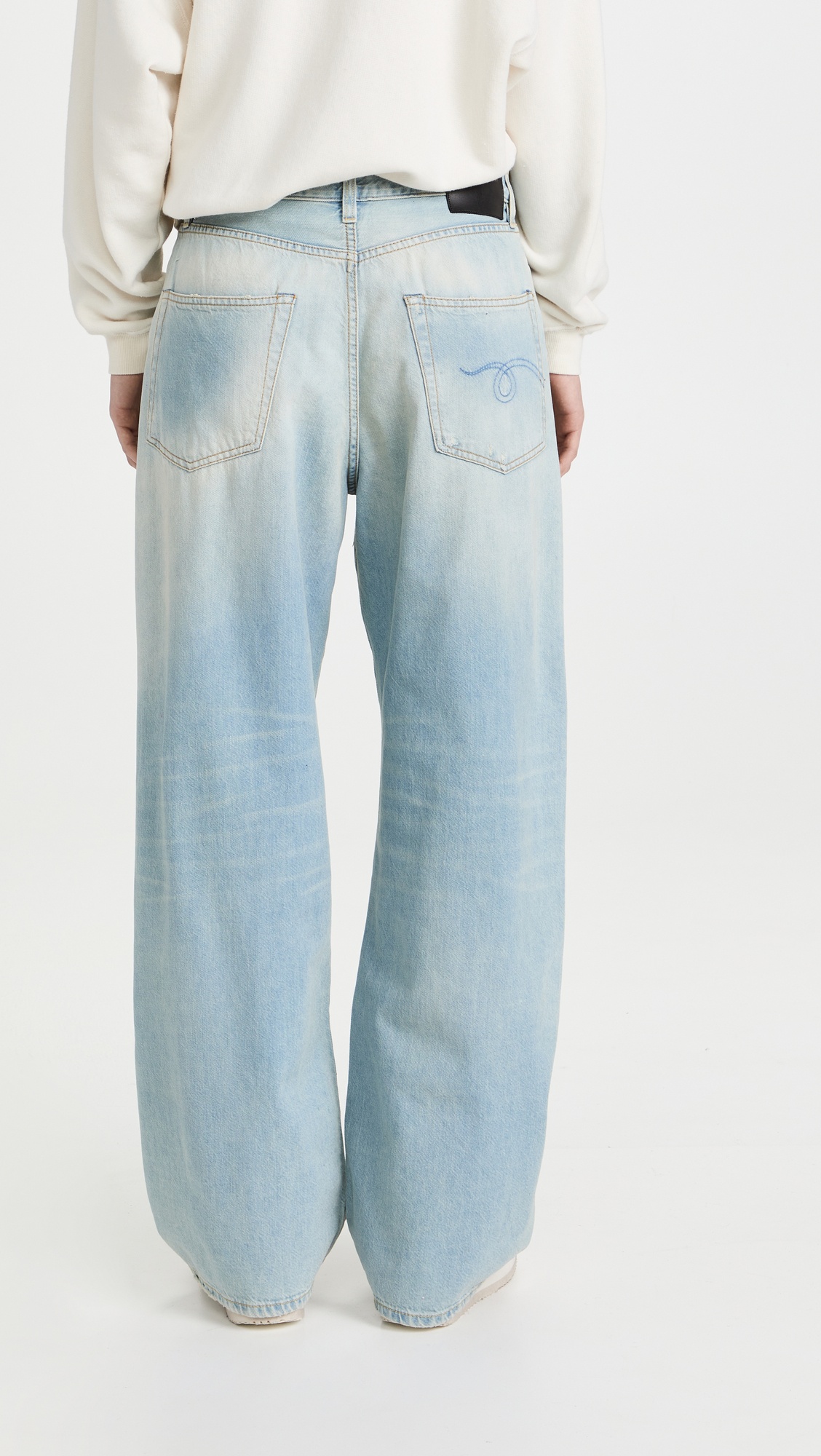 Damon Pleated Wide Leg Jeans - 2