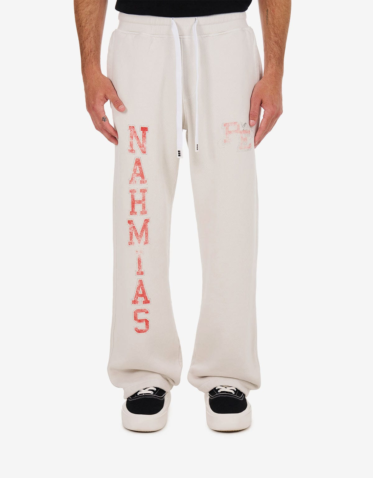 Nahmias White P.E. Cherub Baggy Sweatpants - 1