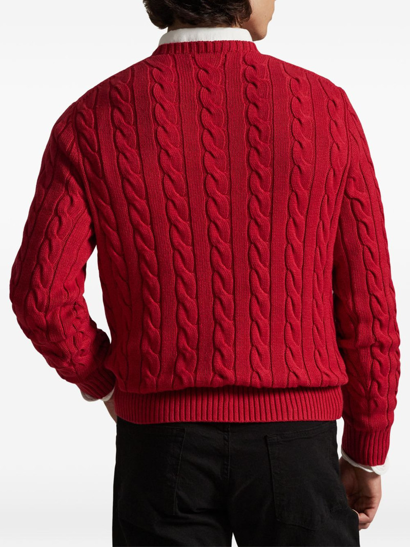 cable-knit crew-neck sweater 4