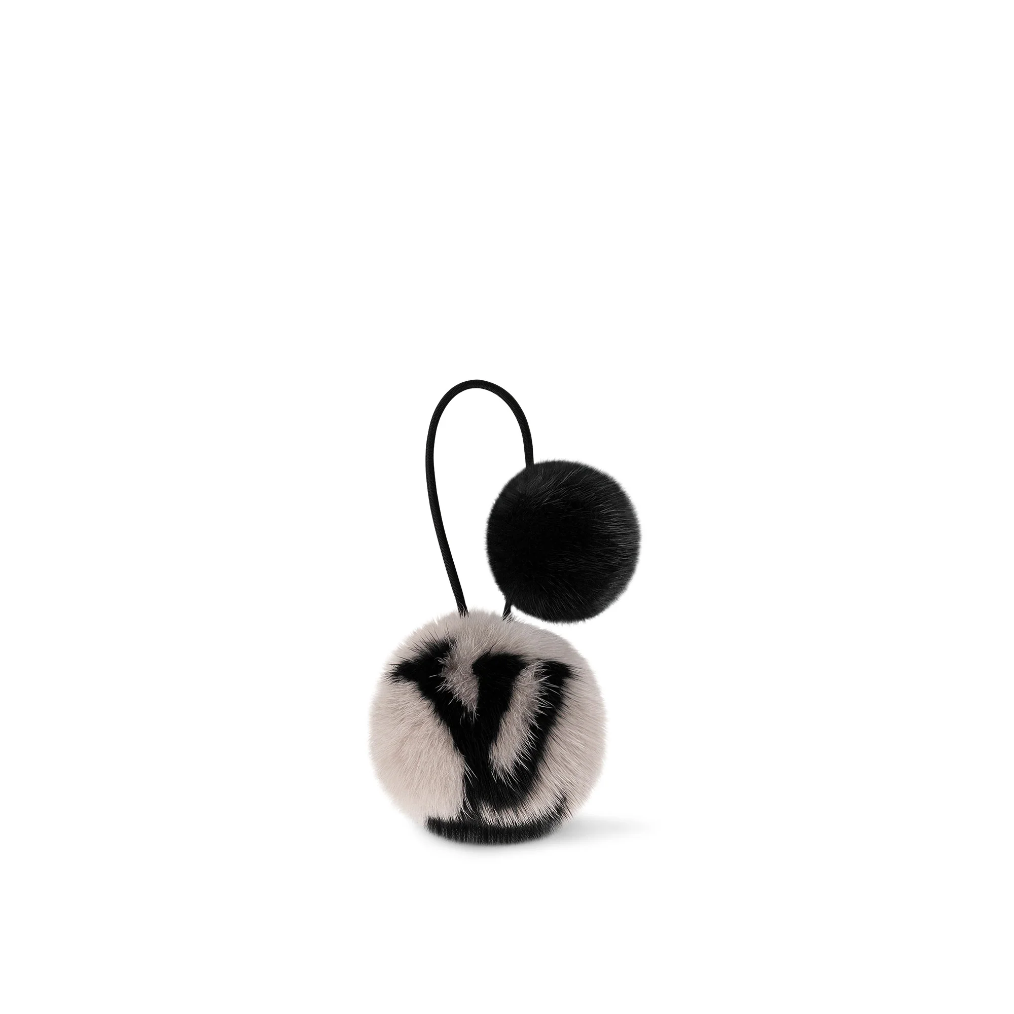 LV Cosy Mink Fur Elastic Scrunchy - 1