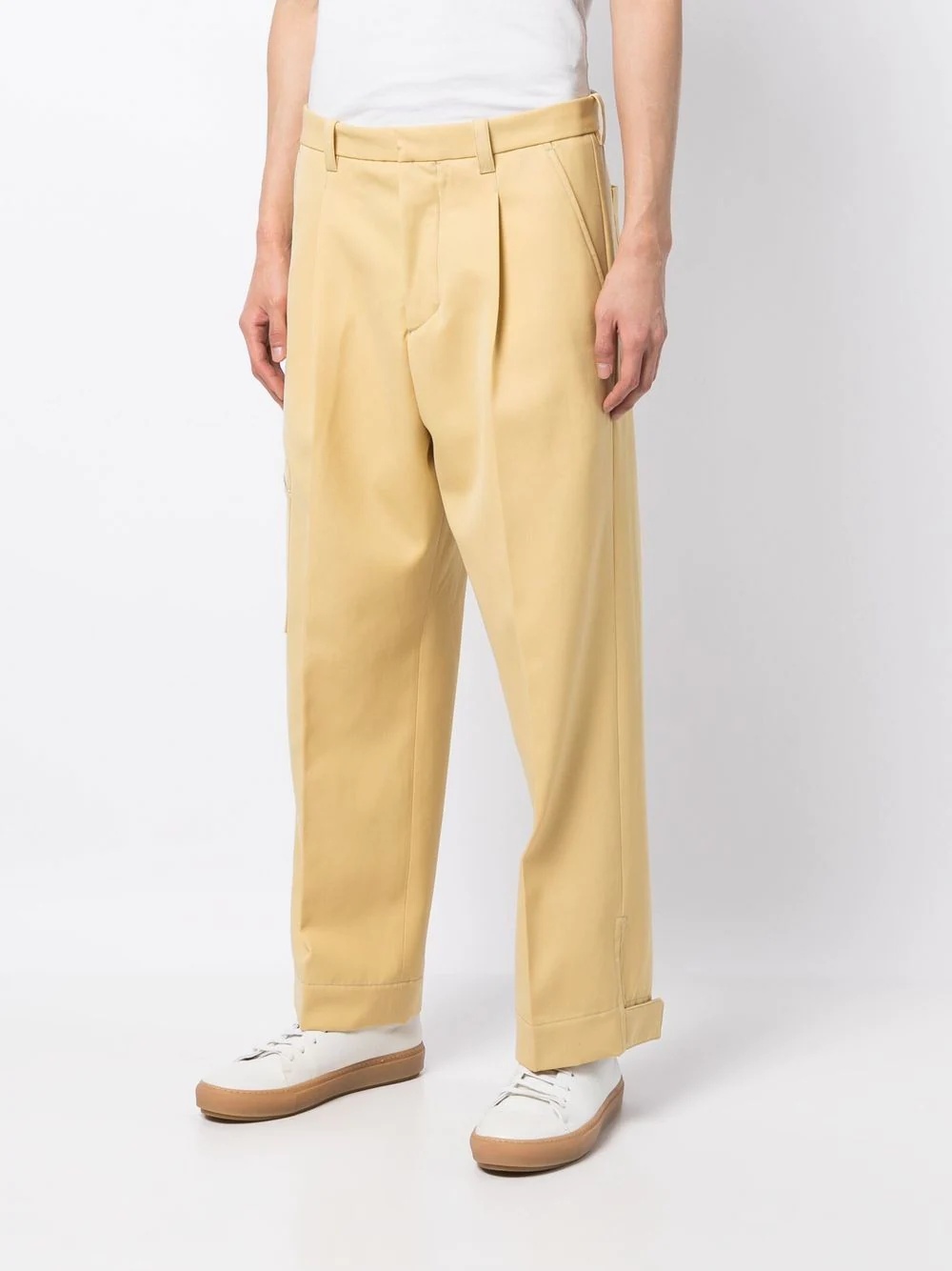 straight-leg pressed-crease trousers - 3