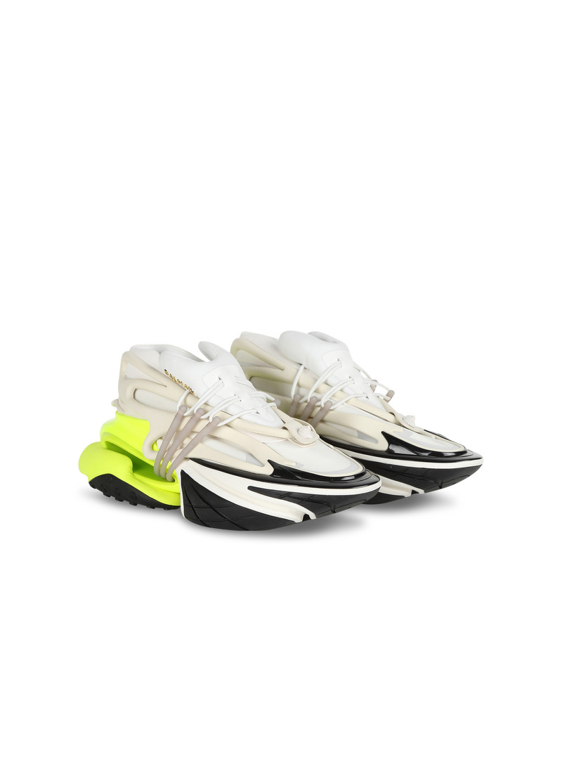 Balmain Neoprene and leather Unicorn low-top sneakers outlook