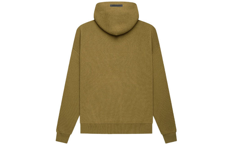 Fear of God Essentials FW21 Knit Pullover Logo Hoodie 'Amber' FOG-FW21-015 - 3