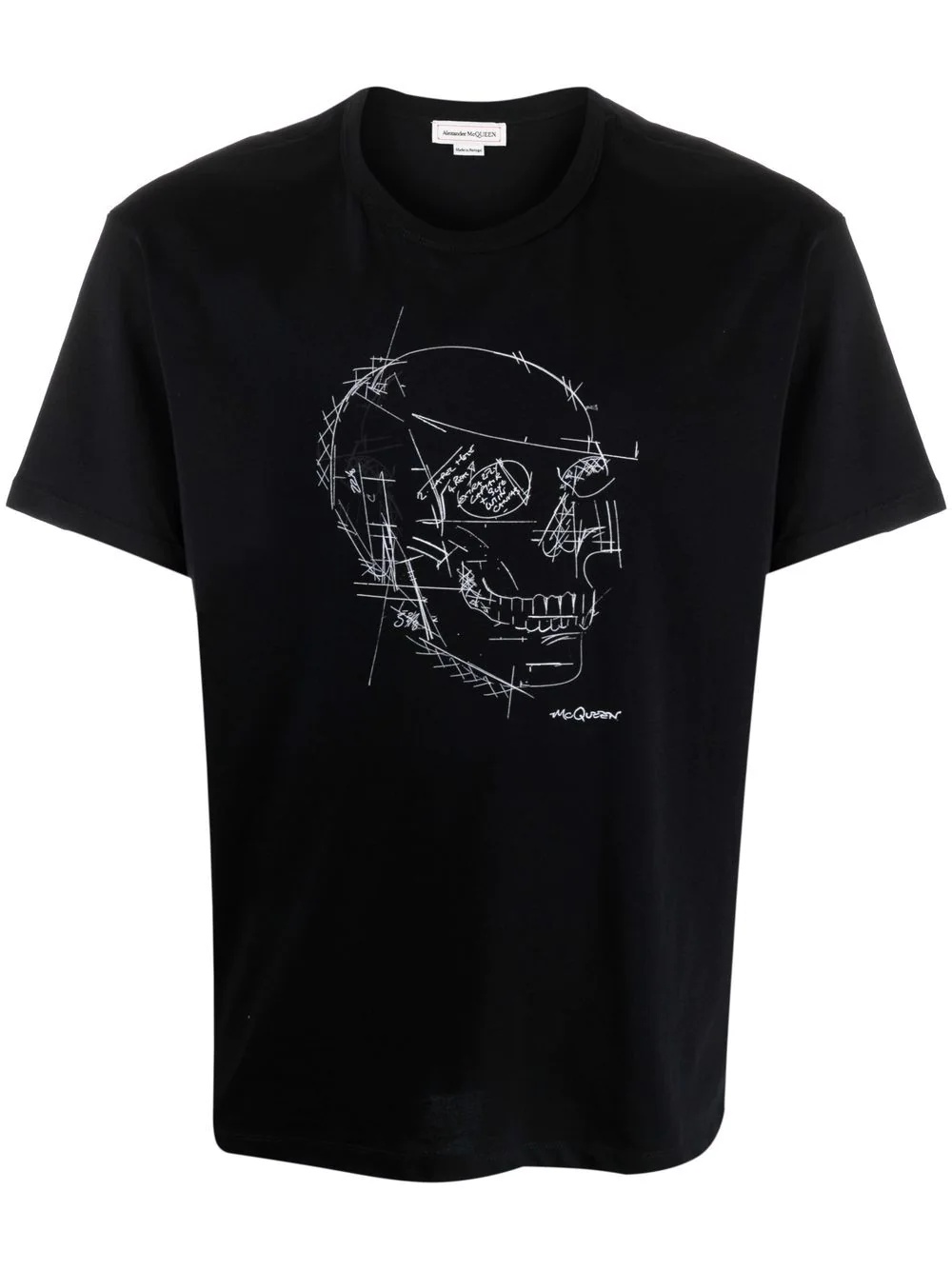 illustrated skull-print T-shirt - 1