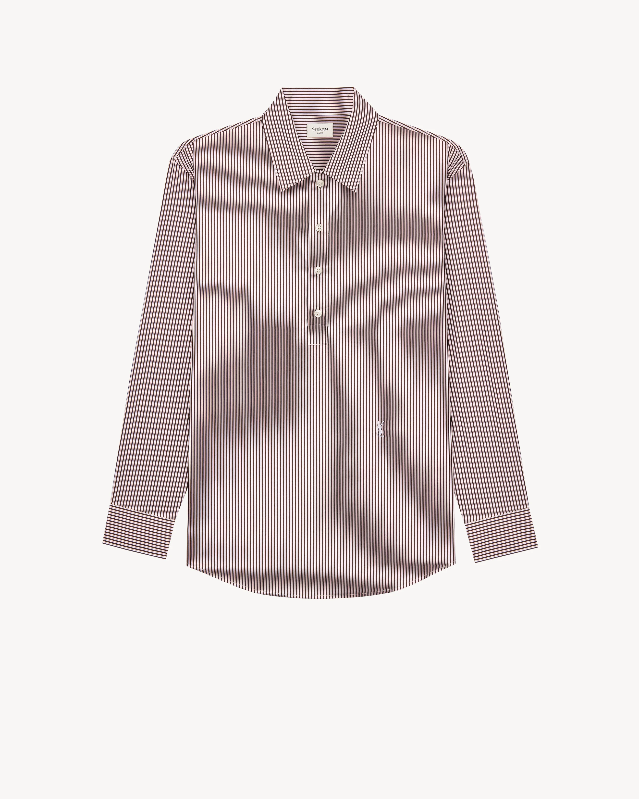 CASSANDRE SHIRT IN STRIPED COTTON POPLIN - 1