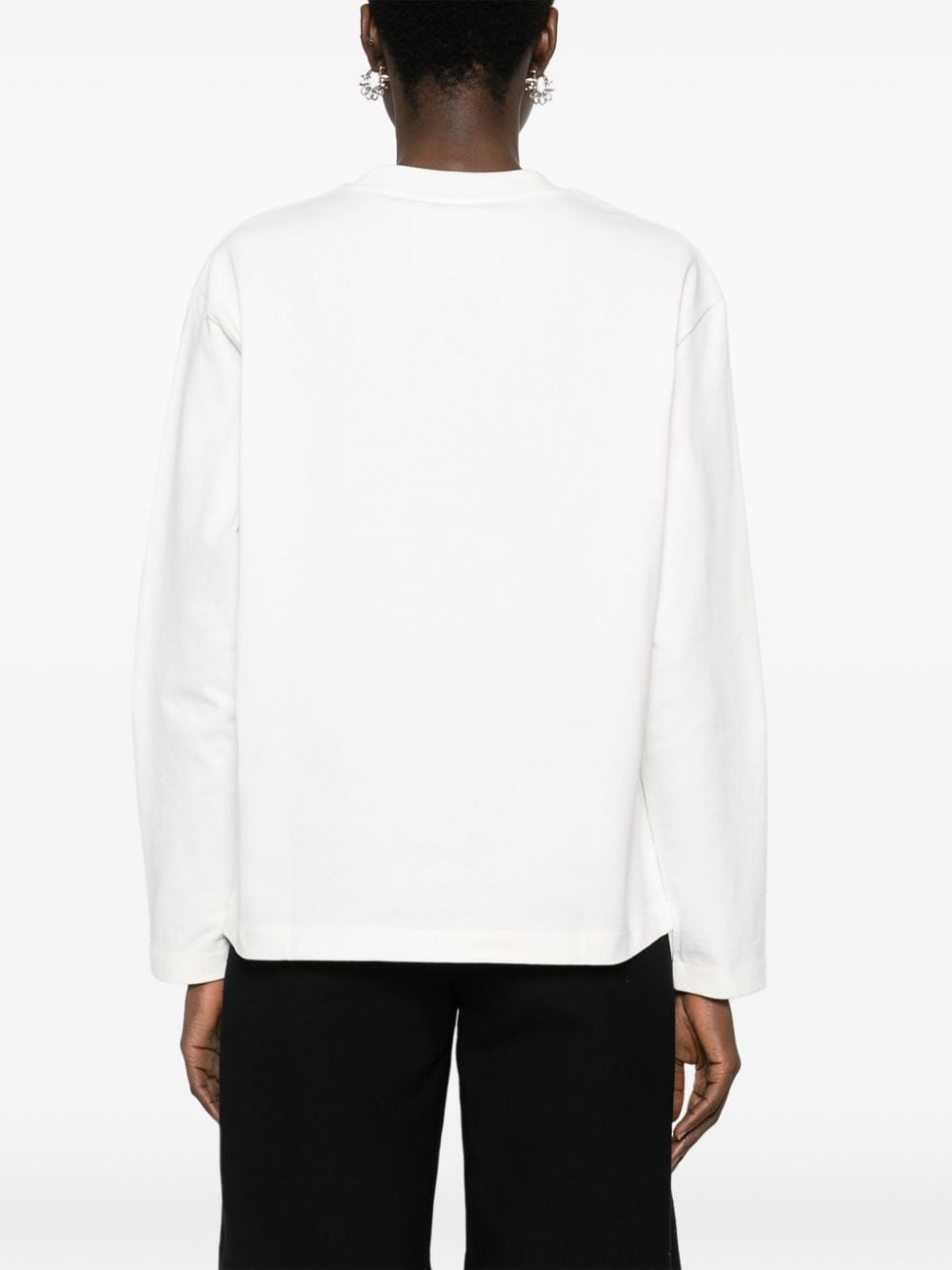 logo-print cotton sweatshirt - 4