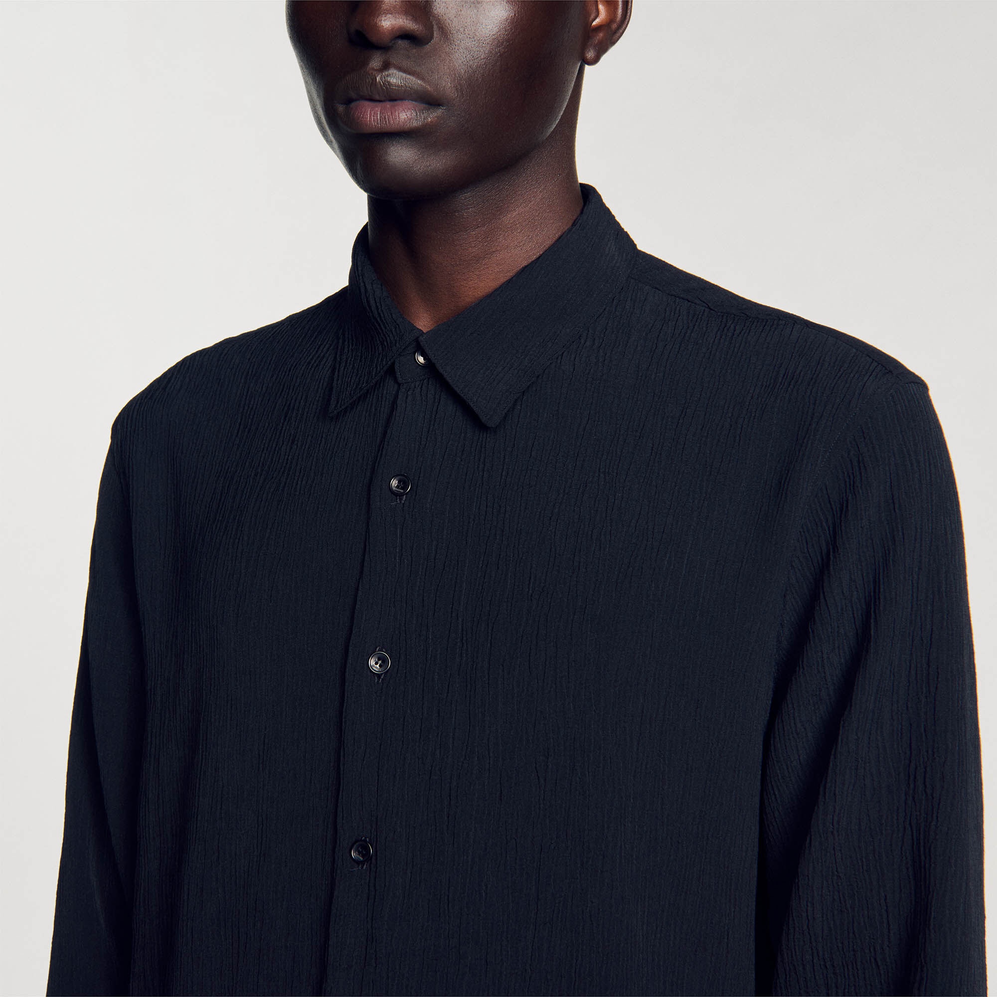 PLEATED LOOSE-FIT SHIRT - 4