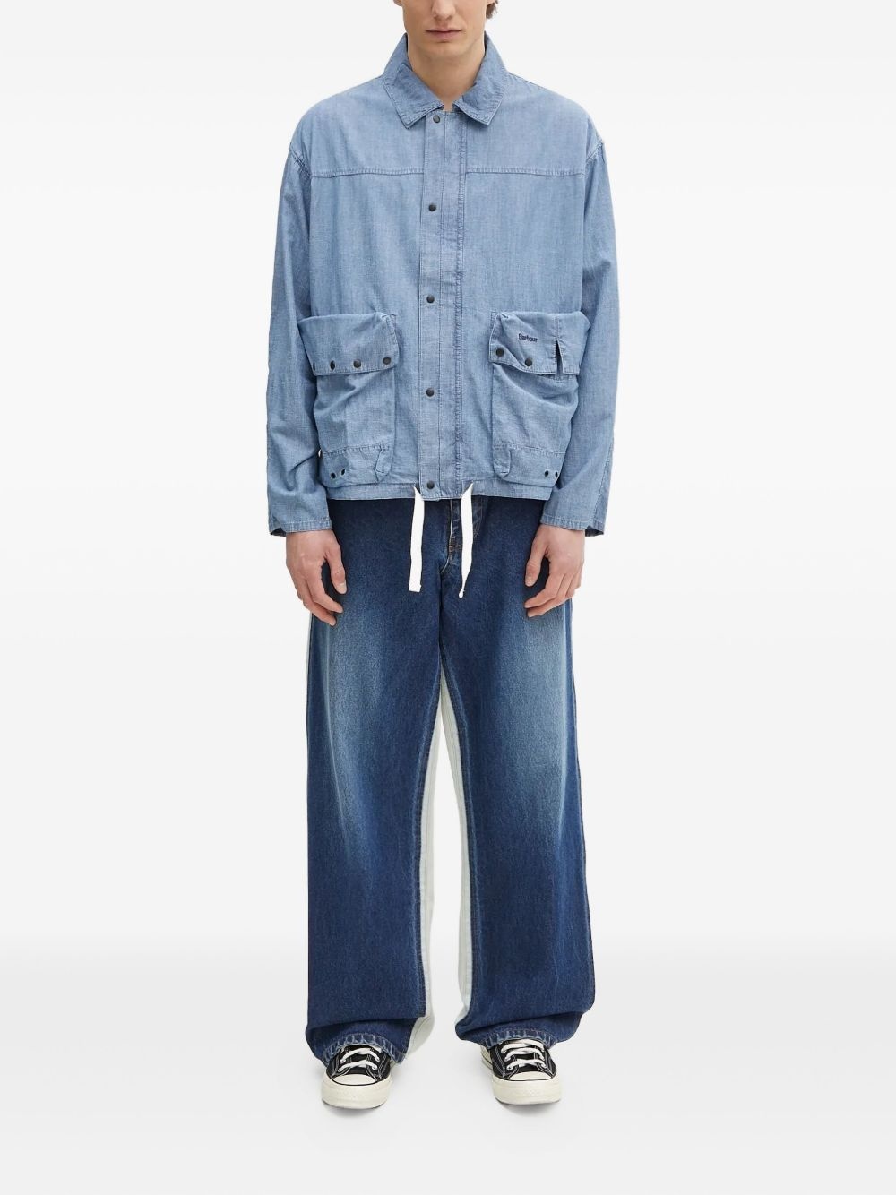 cotton-blend shirt jacket - 2