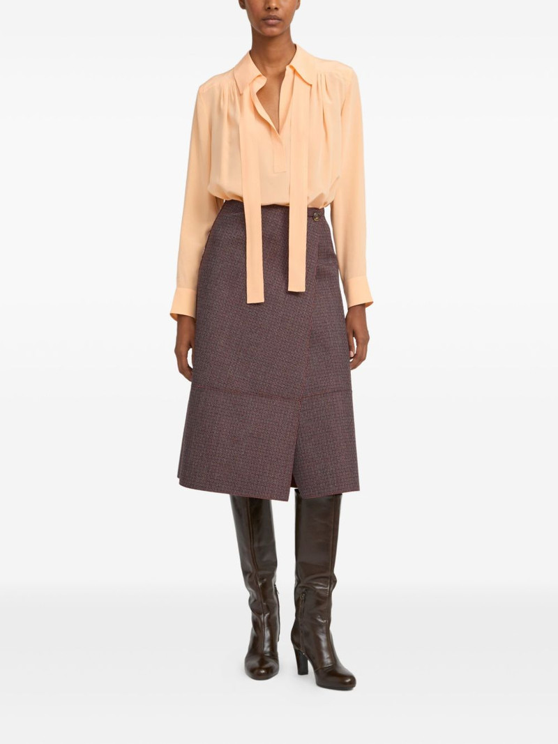 Yves Salomon tie-neck silk blouse outlook