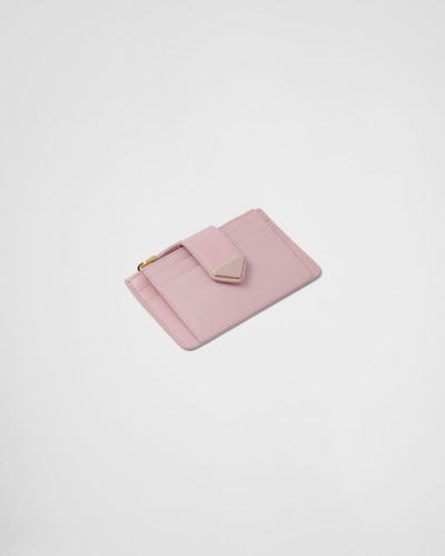 Prada Saffiano and smooth leather card holder outlook
