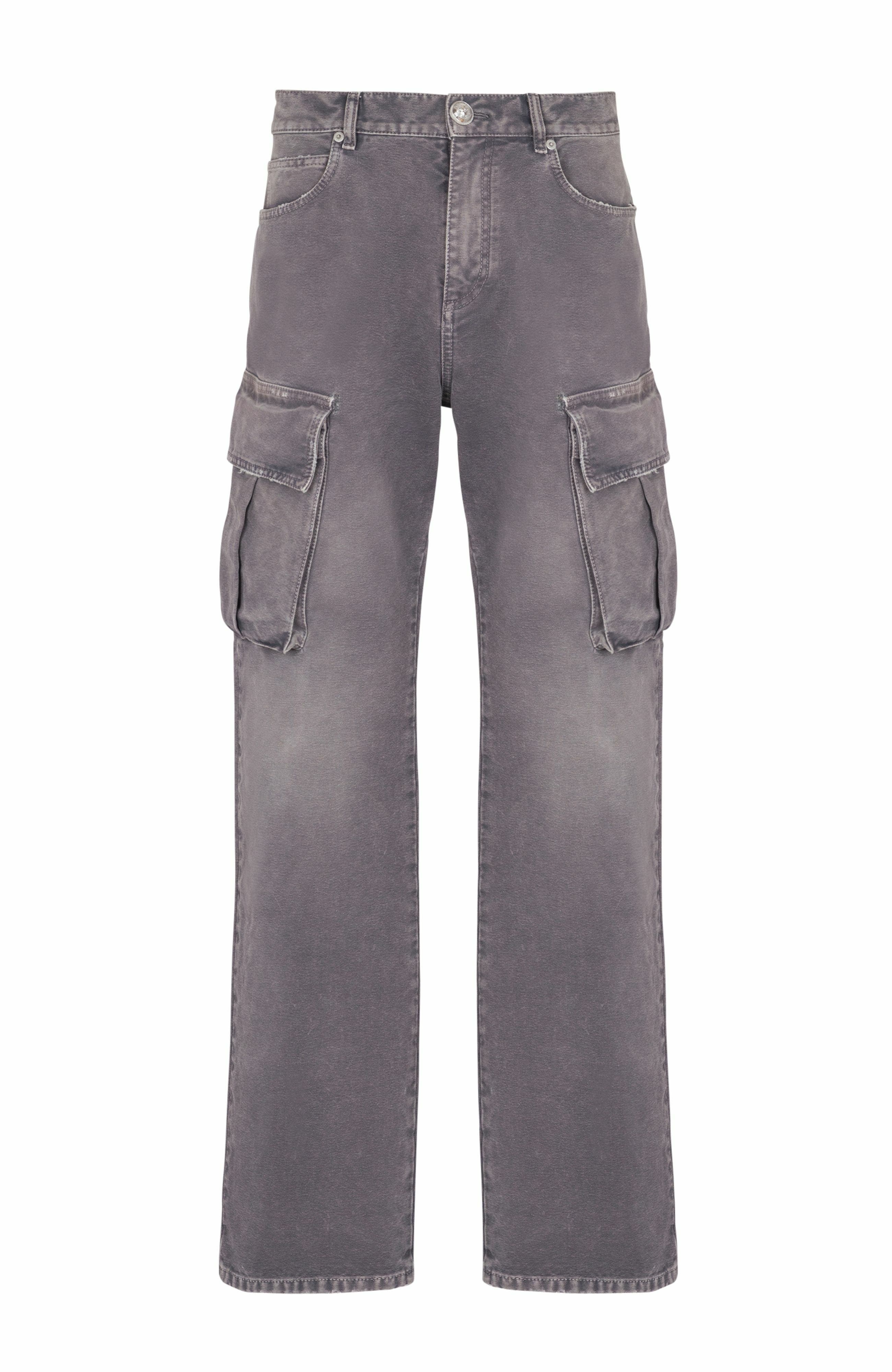 Balmain Denim loose-fit cargo jeans in Grey at Nordstrom - 5