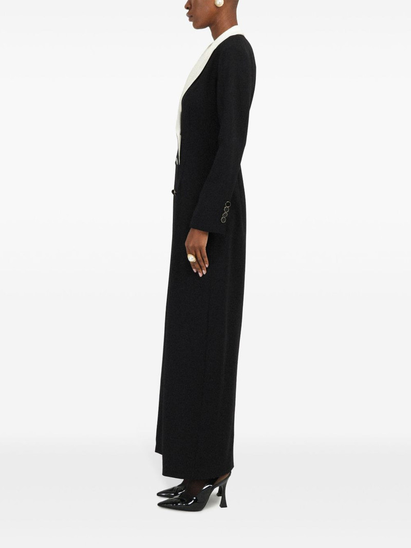 contrasting-collar tuxedo maxi dress 4