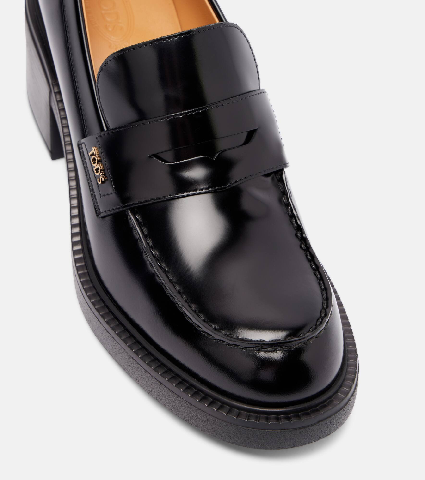 60 leather loafer pumps - 5