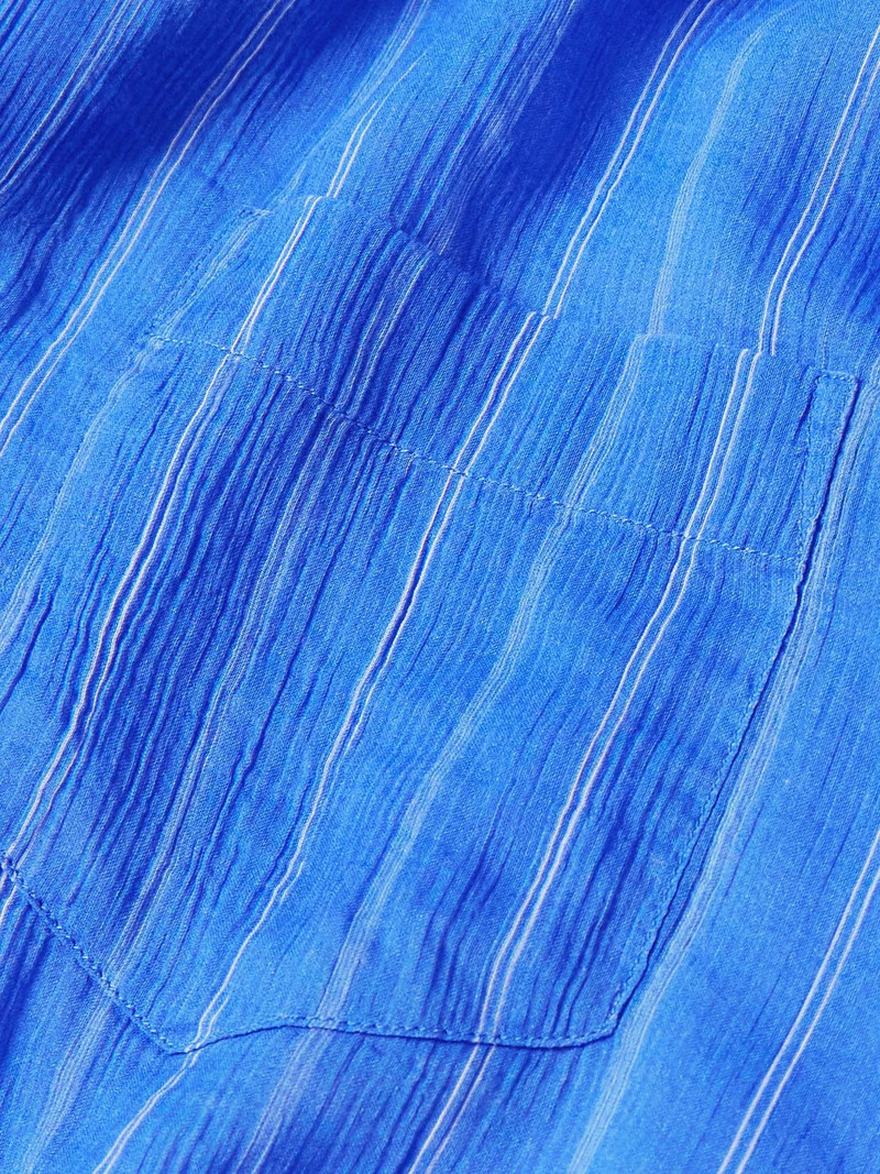 Initial Striped Silk-Crepon Shirt 4