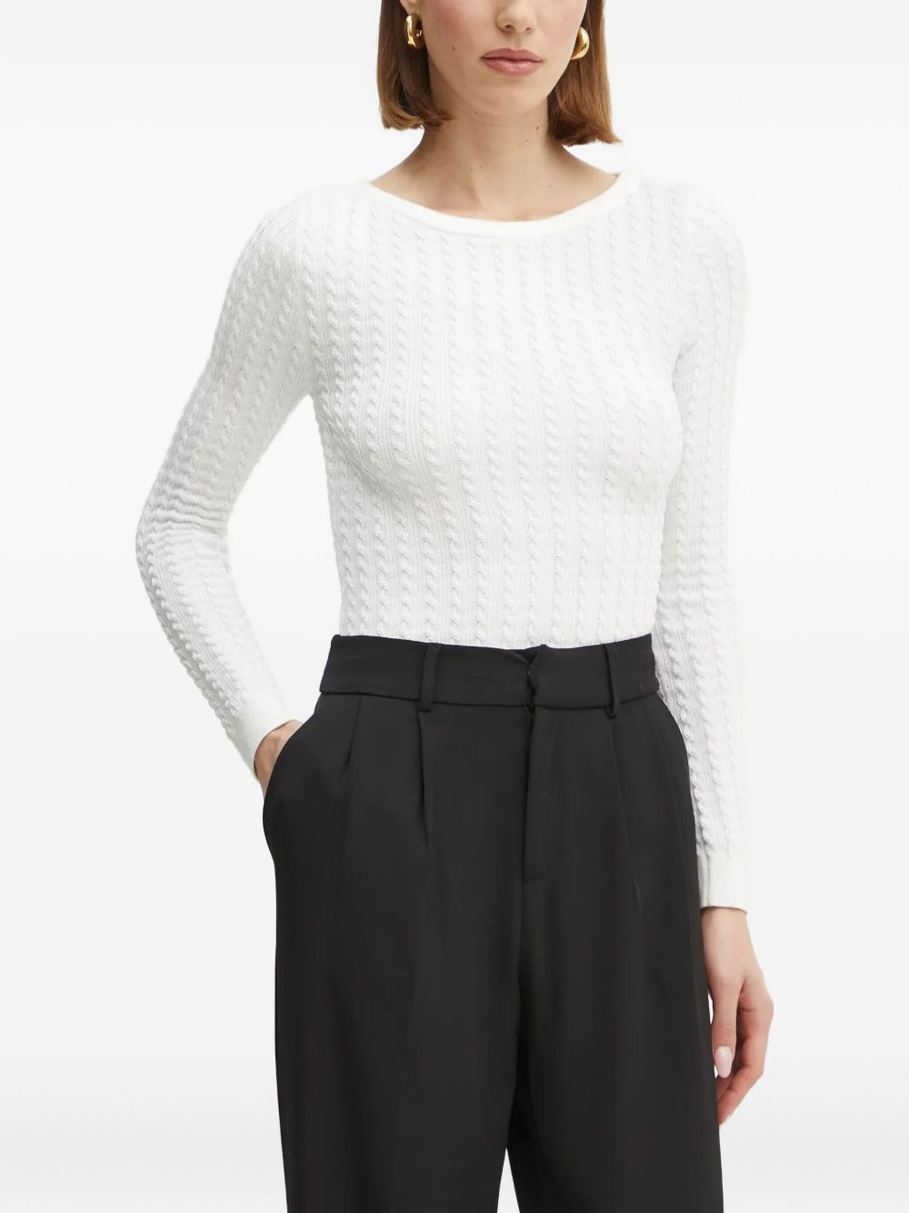 cable-knit sweater - 1