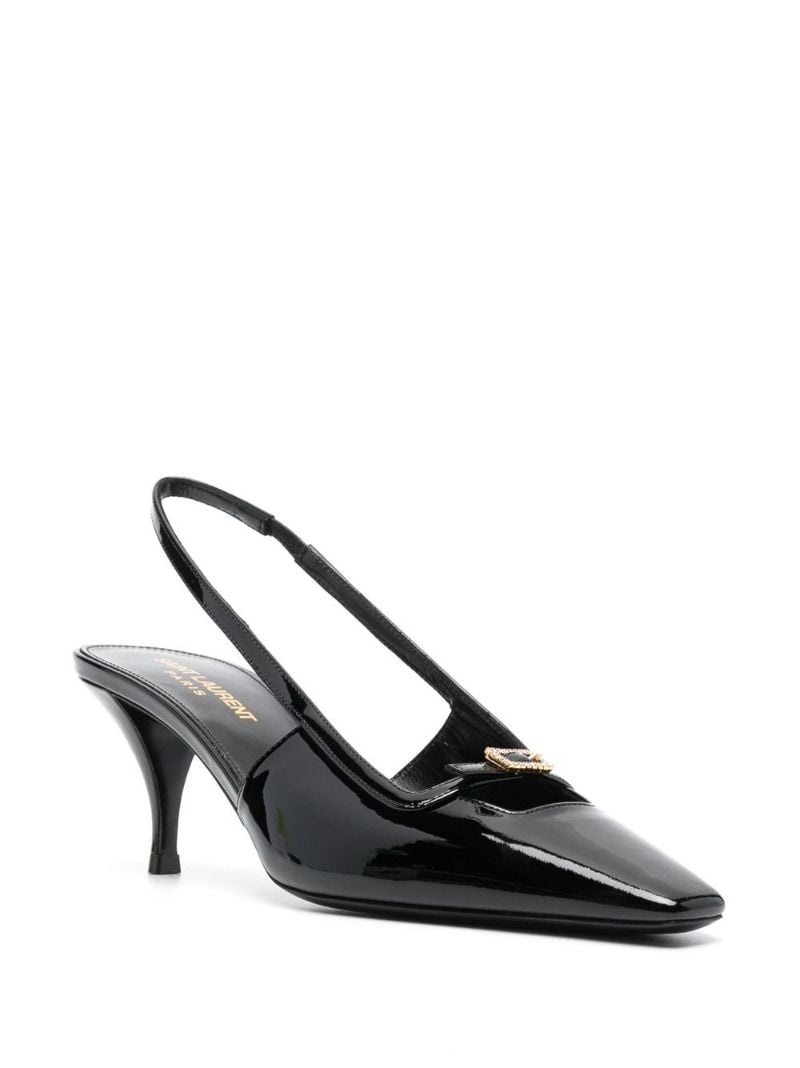 pointed-toe 70mm slingback pumps - 4