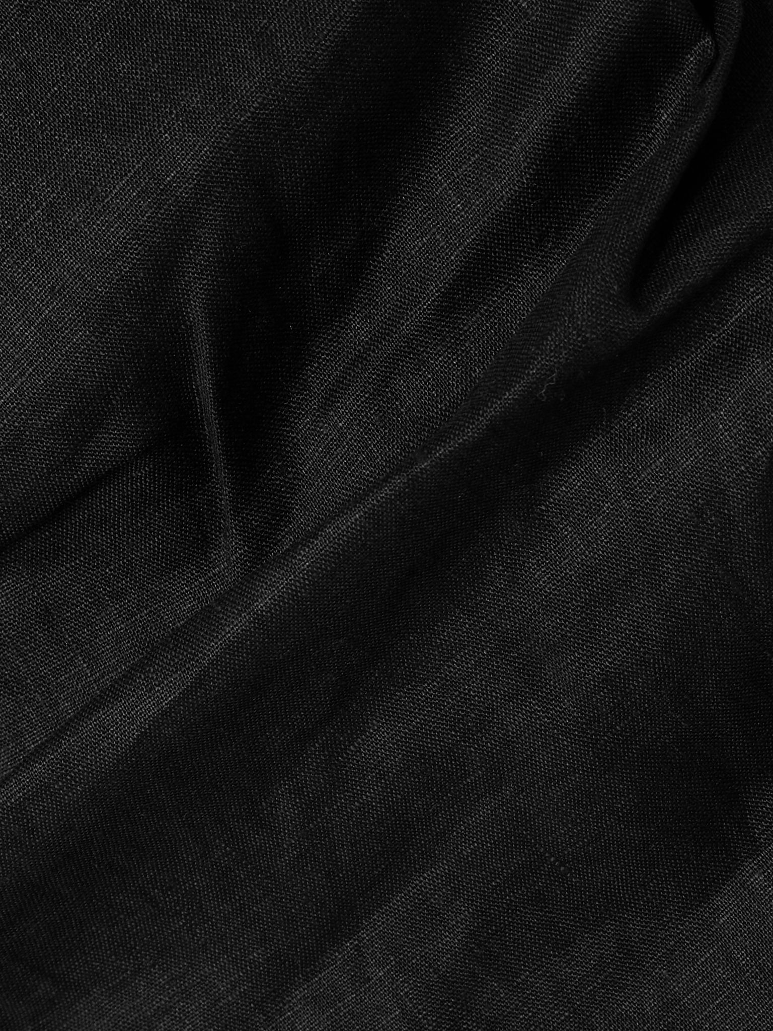 Noemi ruched linen halterneck mini dress Black - 4