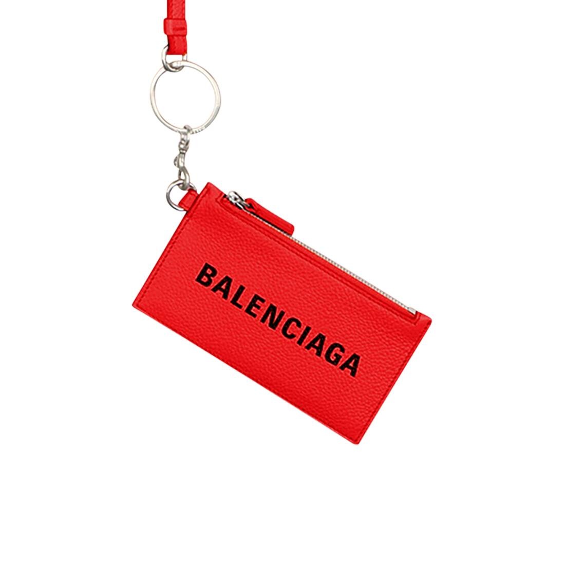 Men's Cash Card Case On Keychain in Red - 3