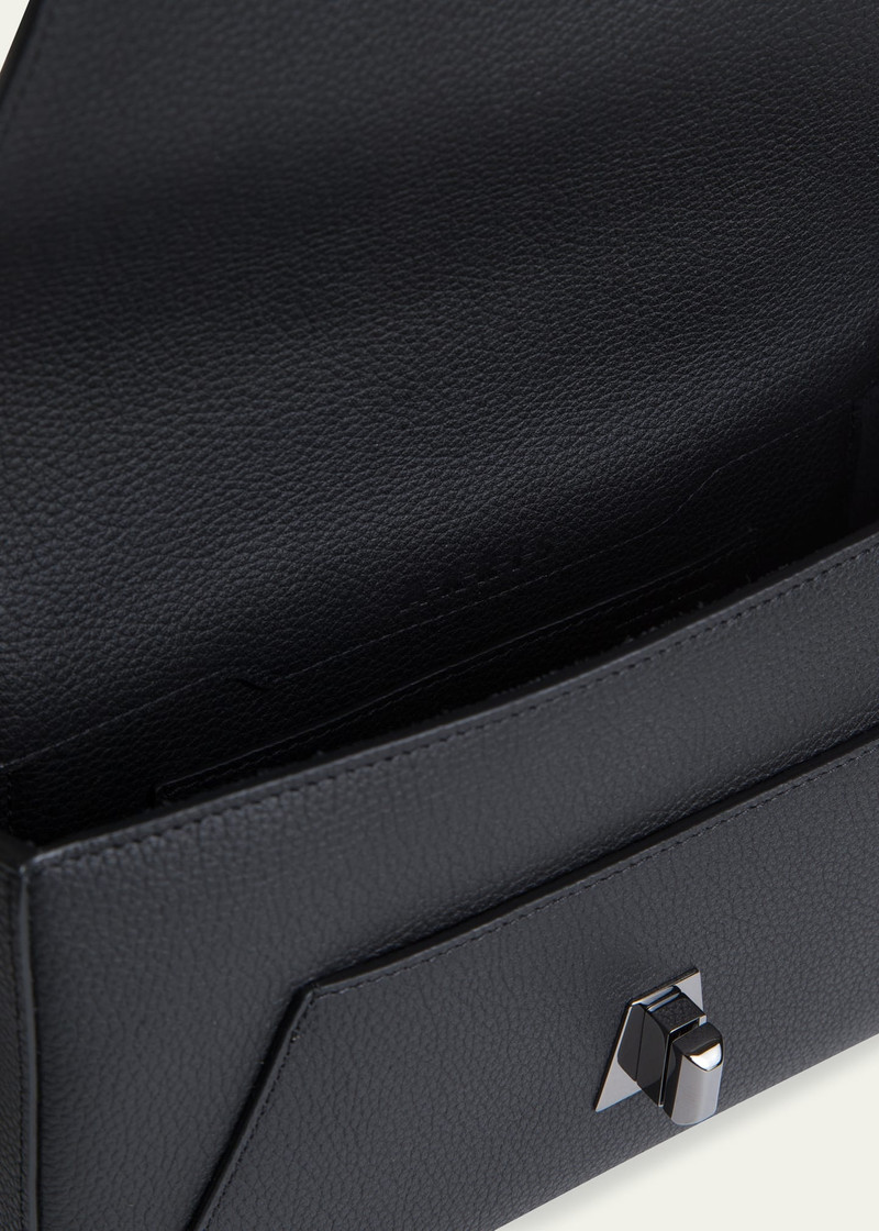 AKRIS Anouk Lite Flap Leather Crossbody Bag outlook