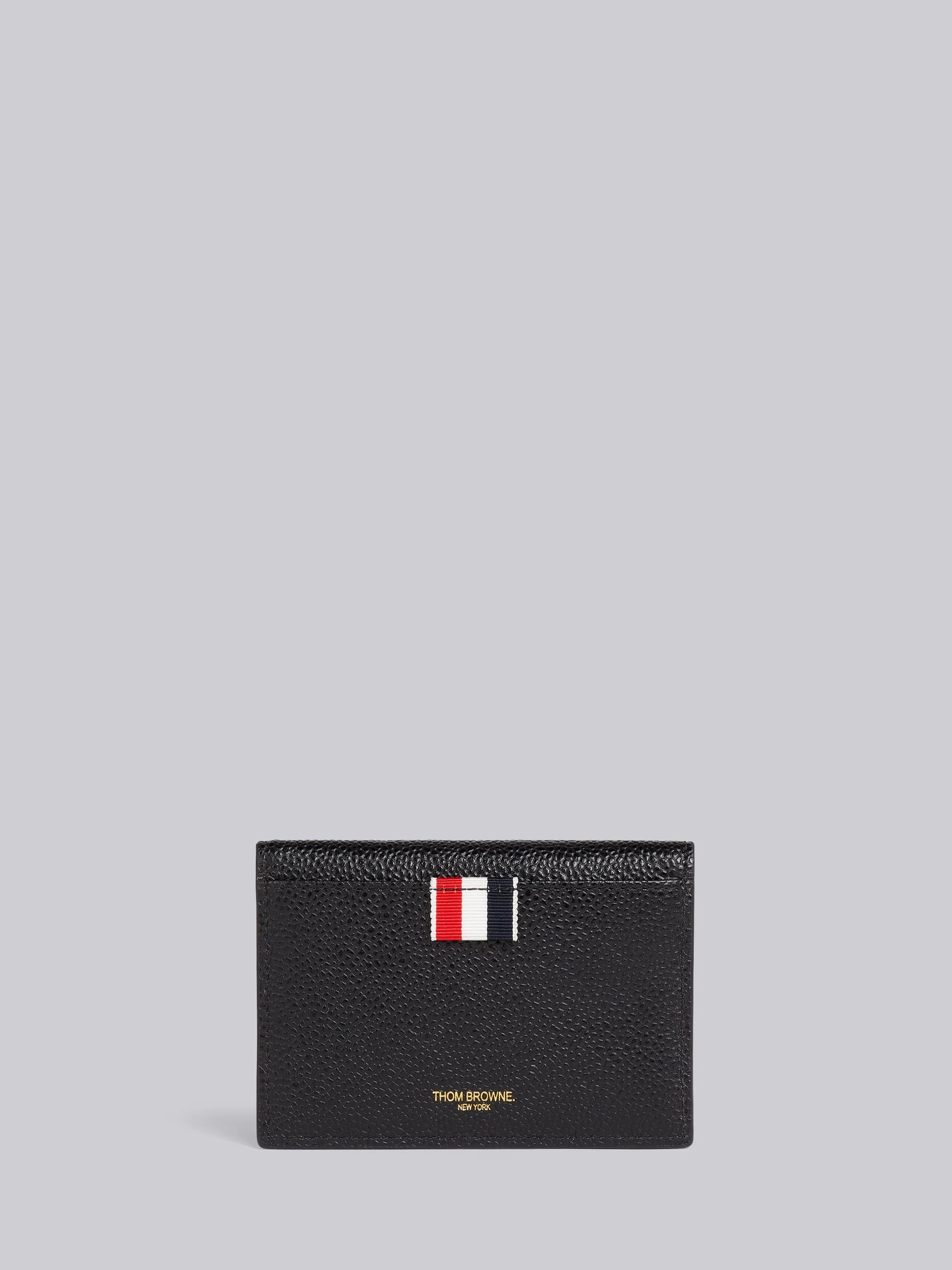 Black Pebble Grain Leather Bow Detail Envelope Card Holder - 4