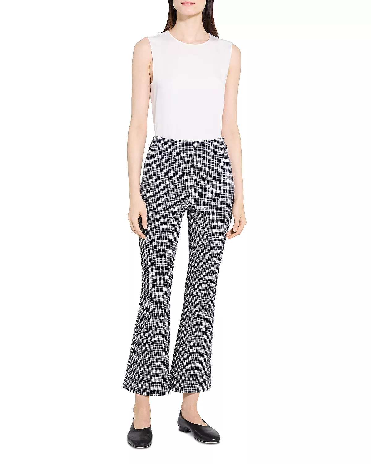 Kick Flare Plaid Pants - 2