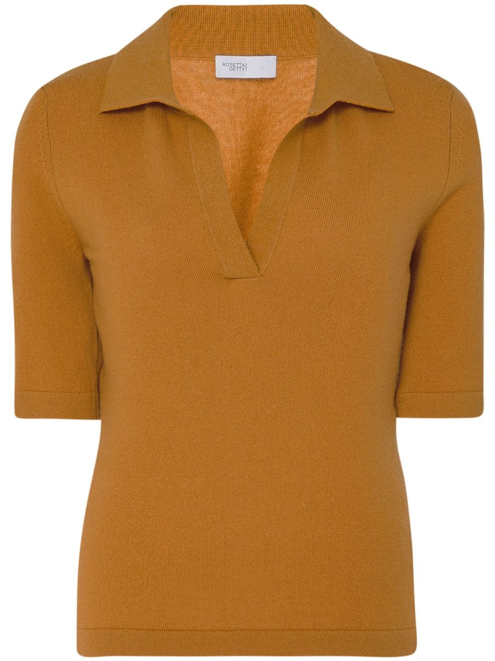 open-neck knit polo shirt - 1