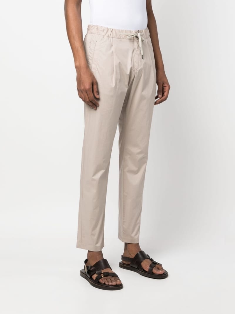 drawstring straight-leg trousers - 5