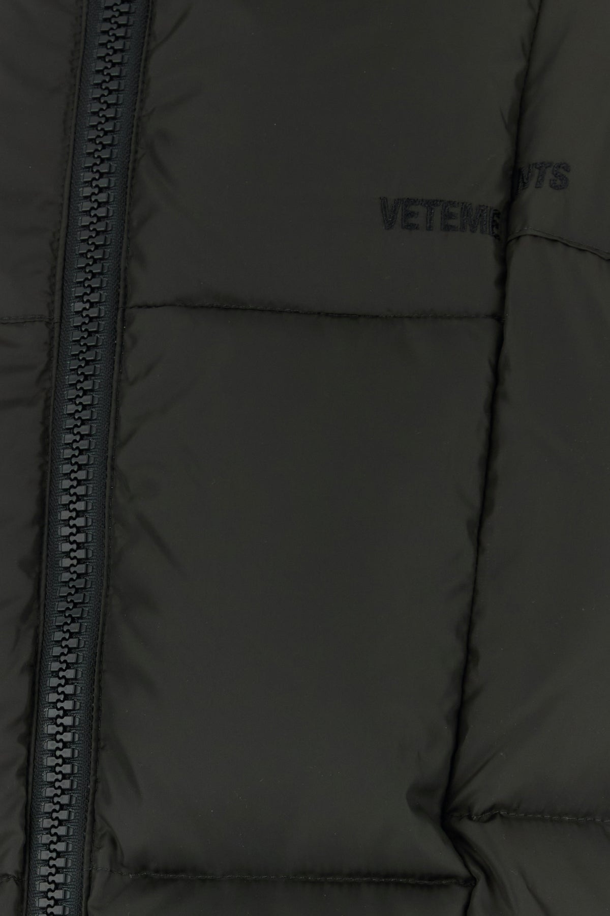 Dark brown polyester down jacket - 3