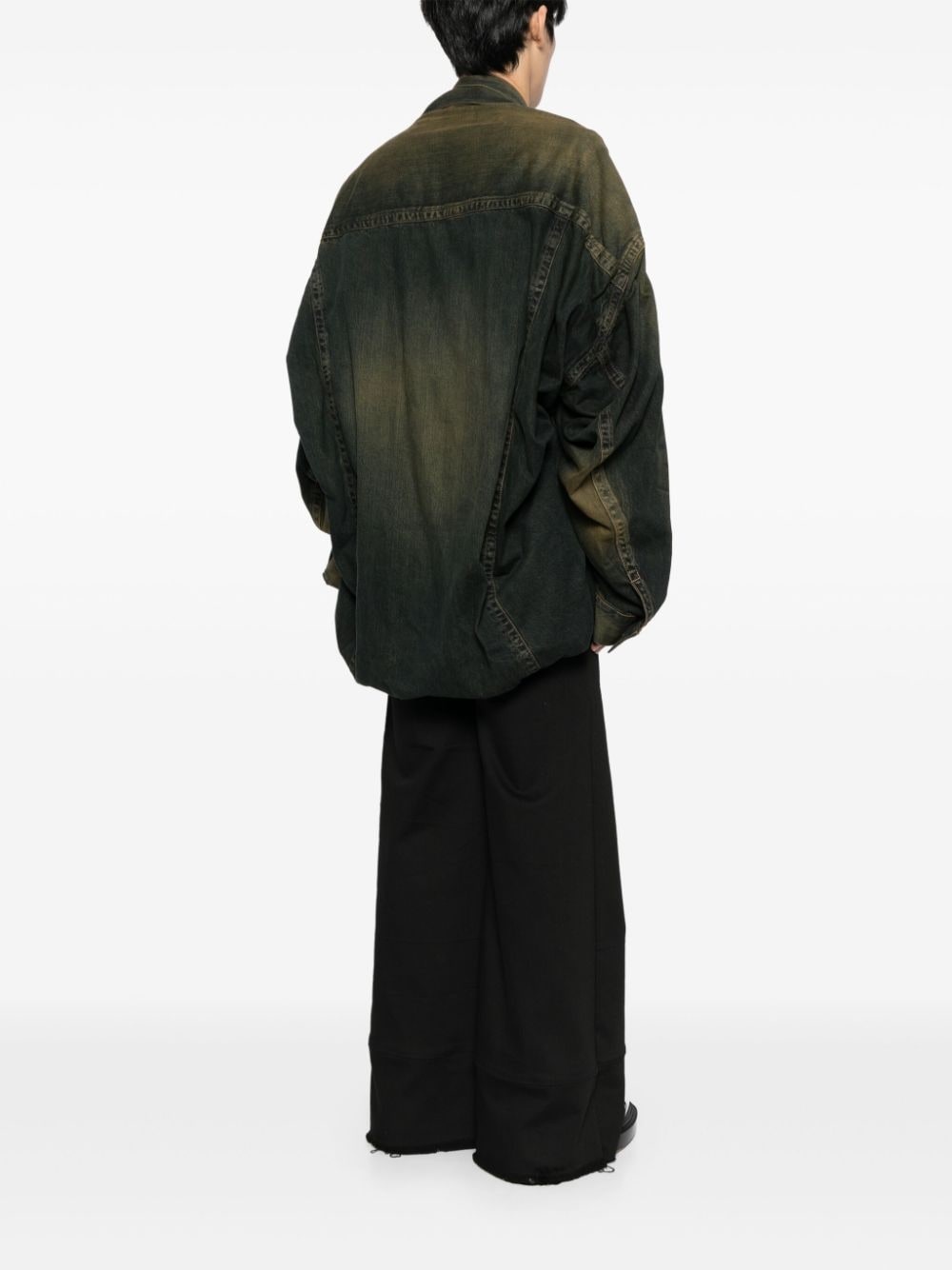 layered denim jacket - 4