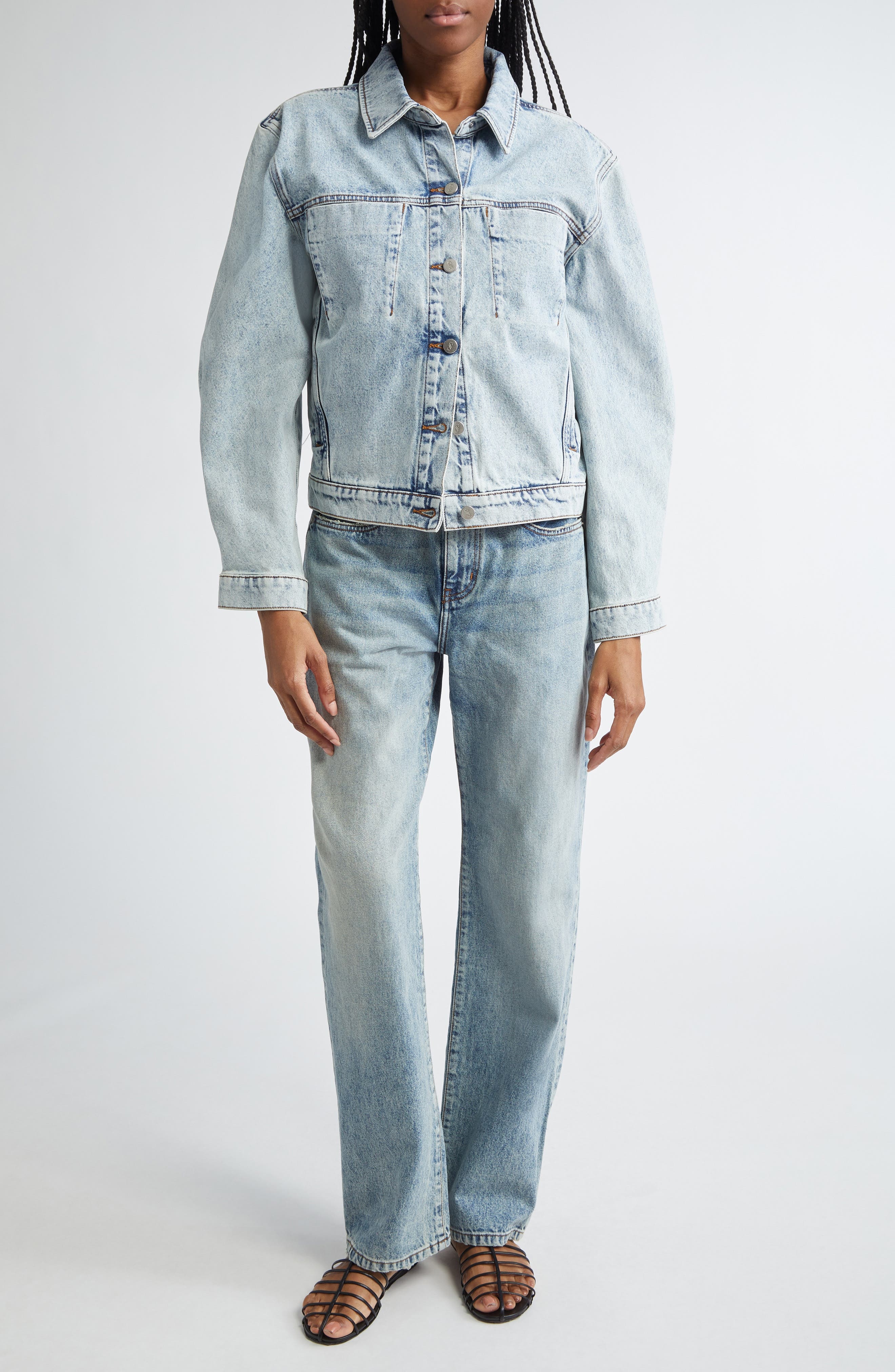 Proenza Schouler Lawrence Denim Jacket in Classic Wash at Nordstrom - 2