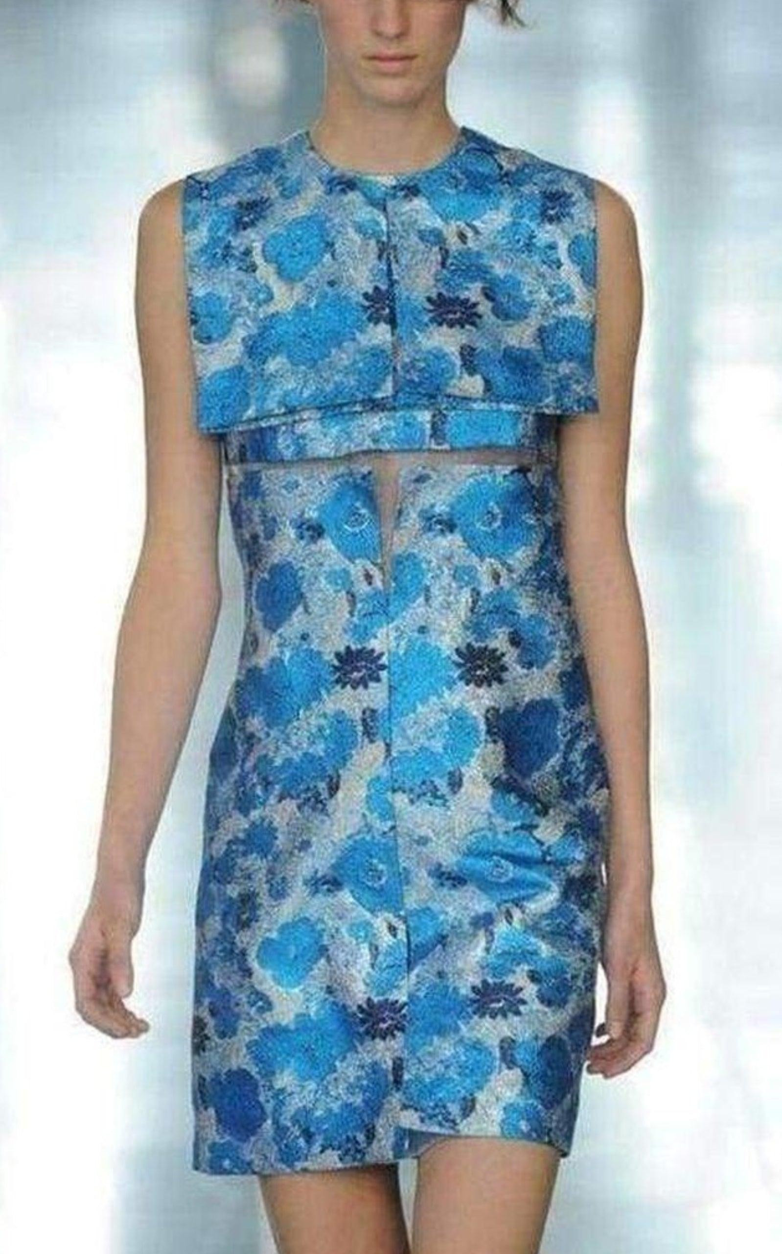 Silk Brocade Organza Dress - 4