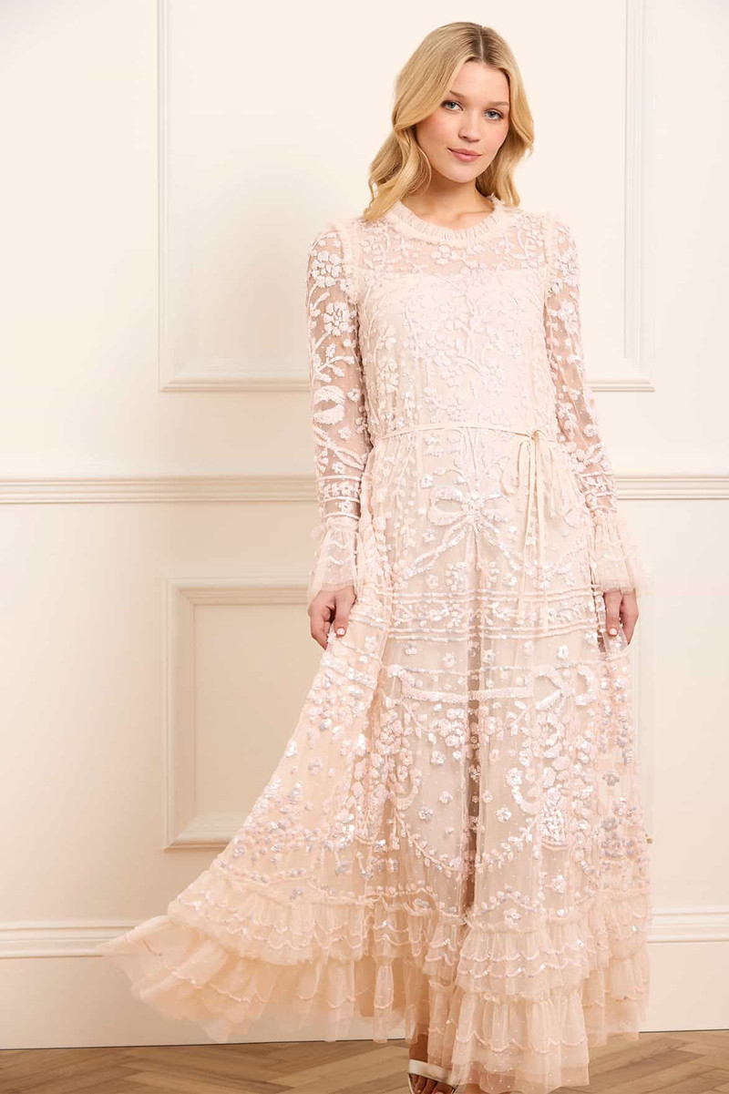 Needle & Thread Celia Long Sleeve Ankle Gown outlook