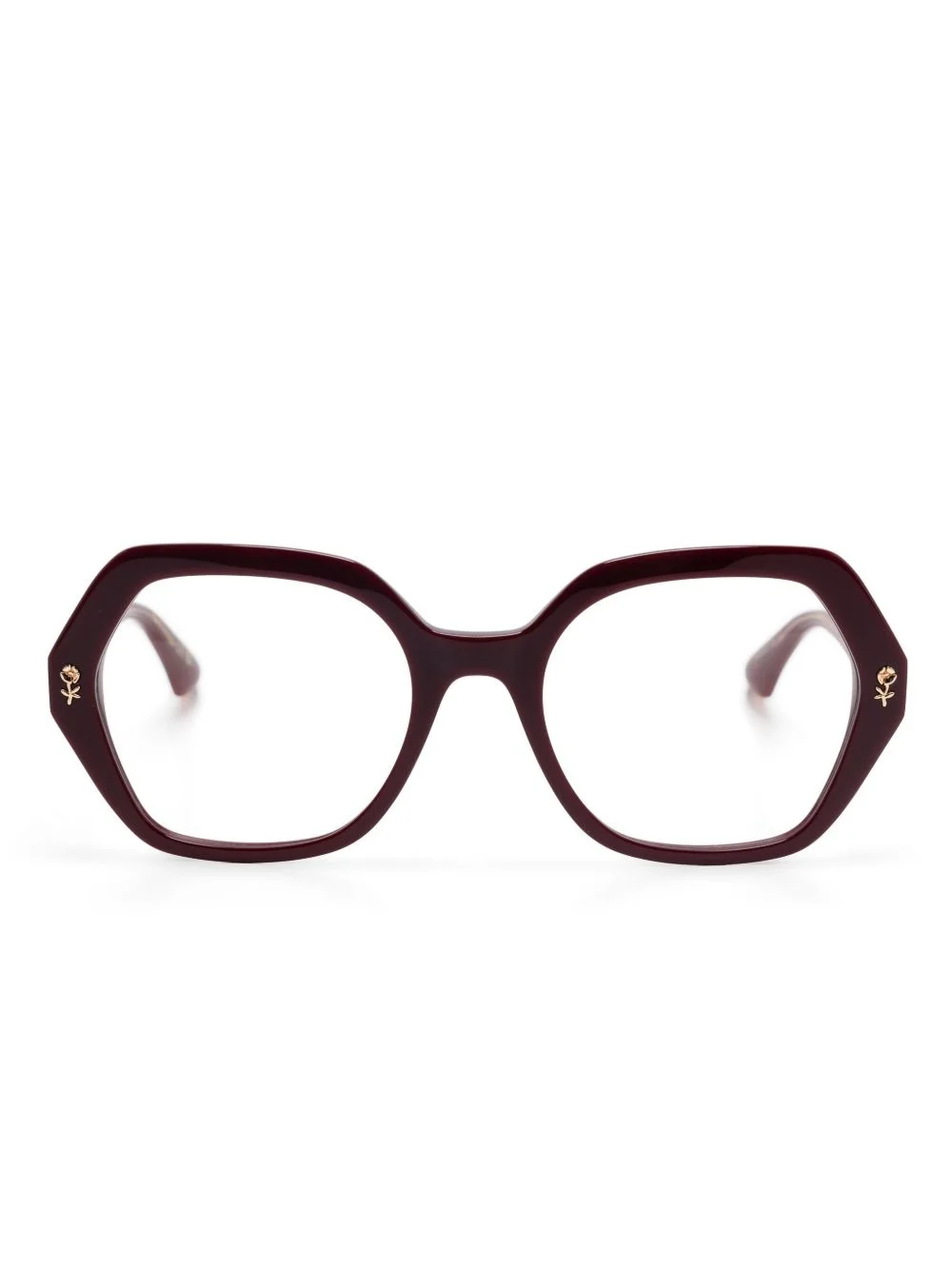 geometric-frame glasses - 1