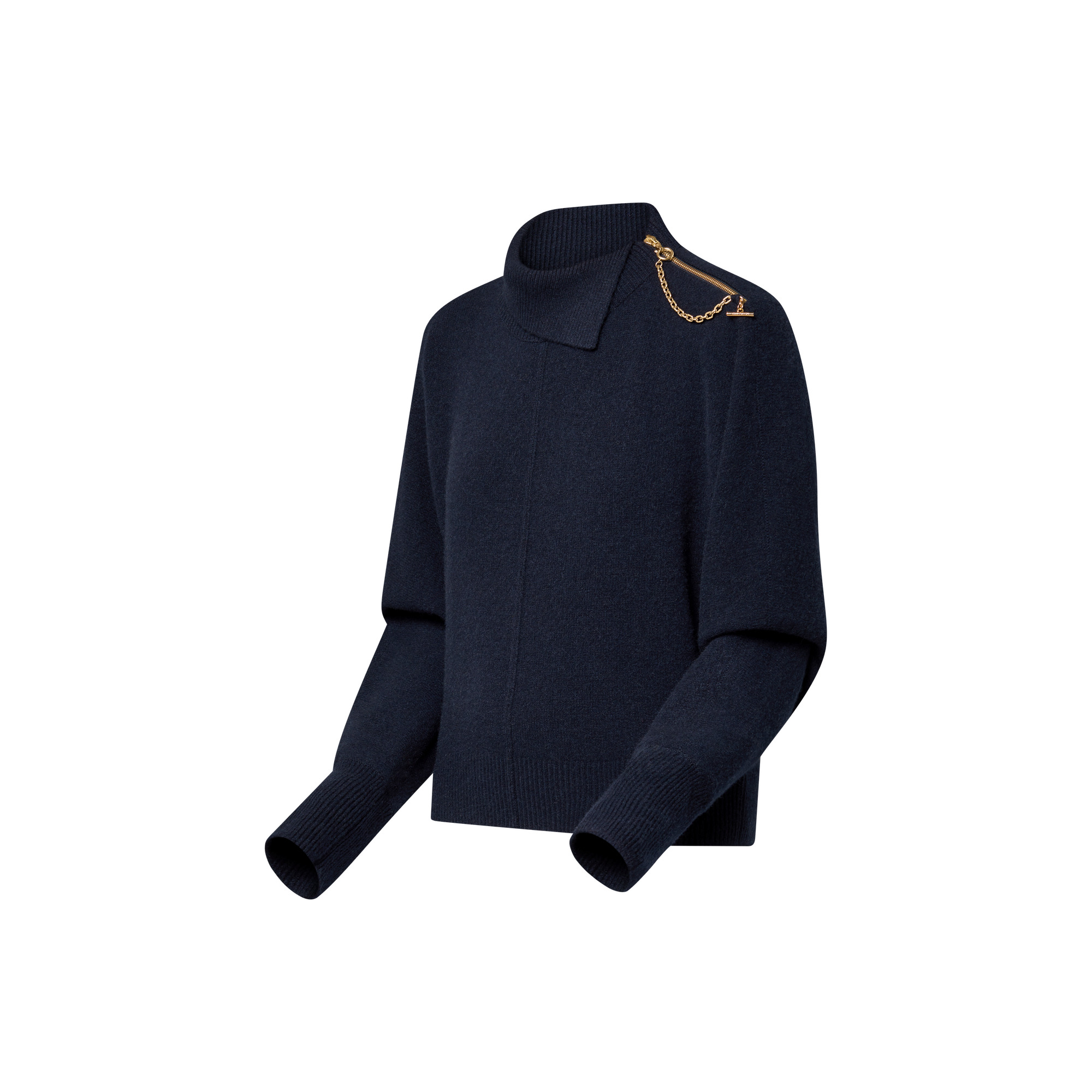 Twist Collar Knit Pullover - 2