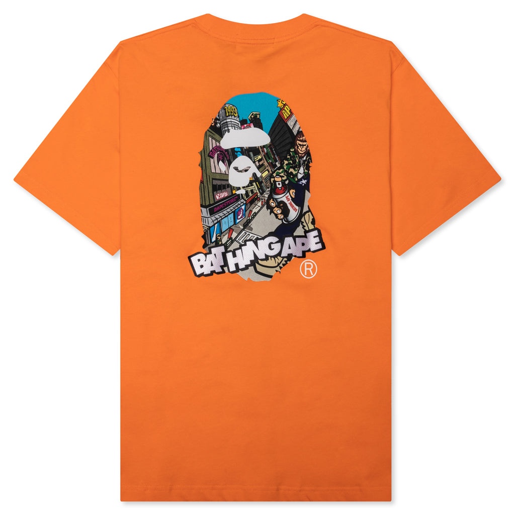 COMIC ART APE HEAD RELAXED FIT TEE - ORANGE - 2