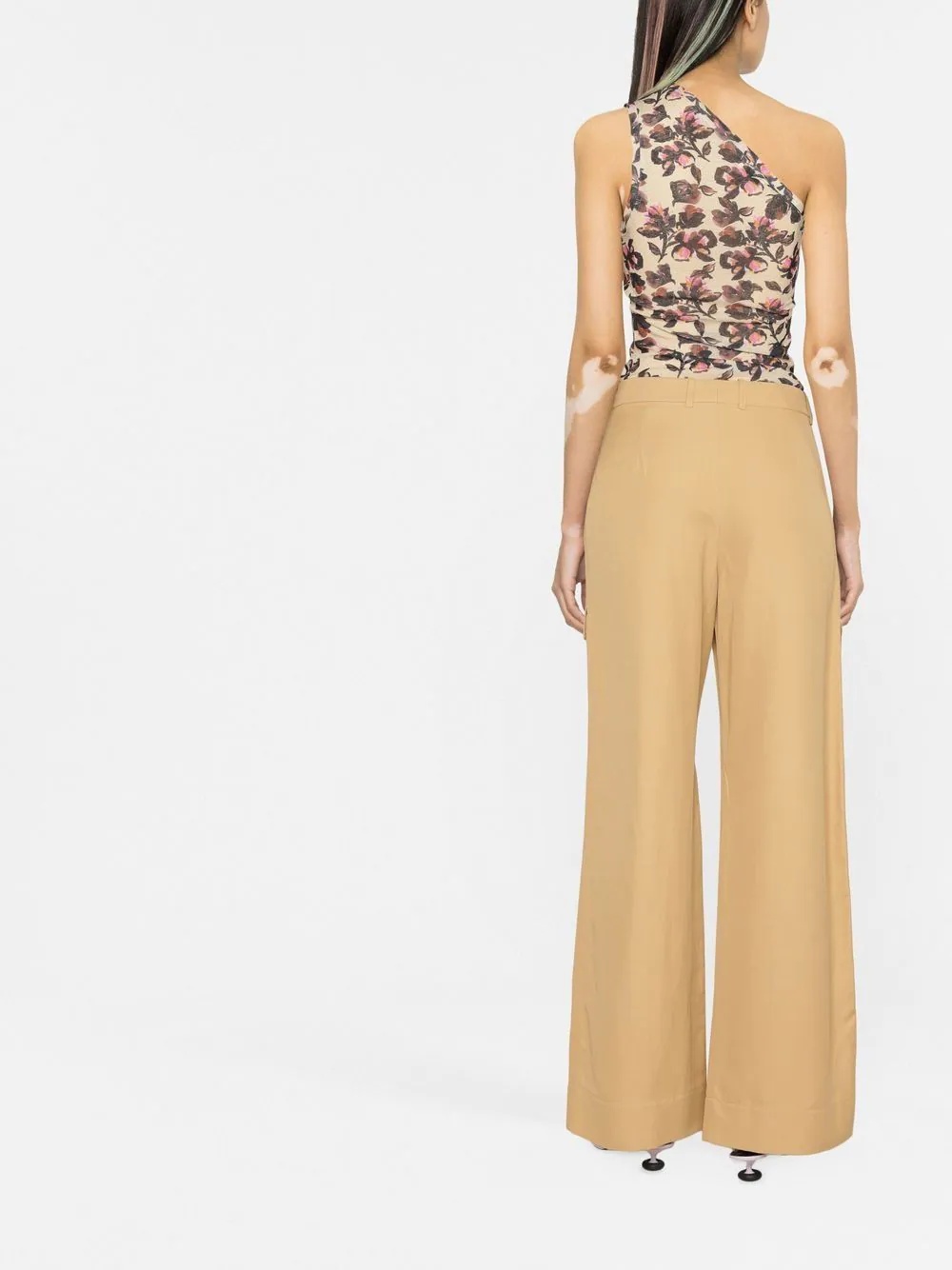 wide-leg flap-pocket trousers - 3
