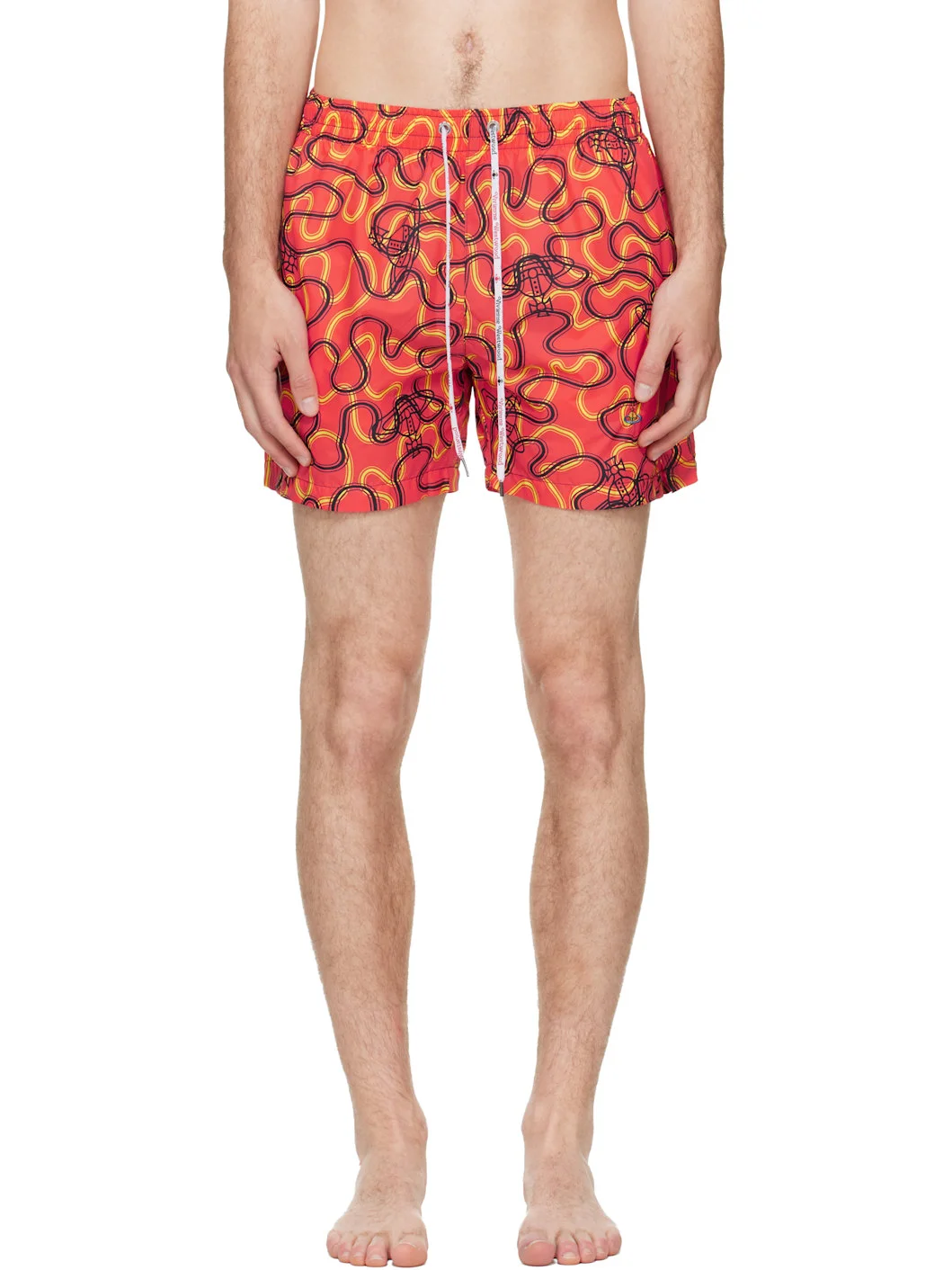 Orange Surf Boxer Swim Shorts - 1