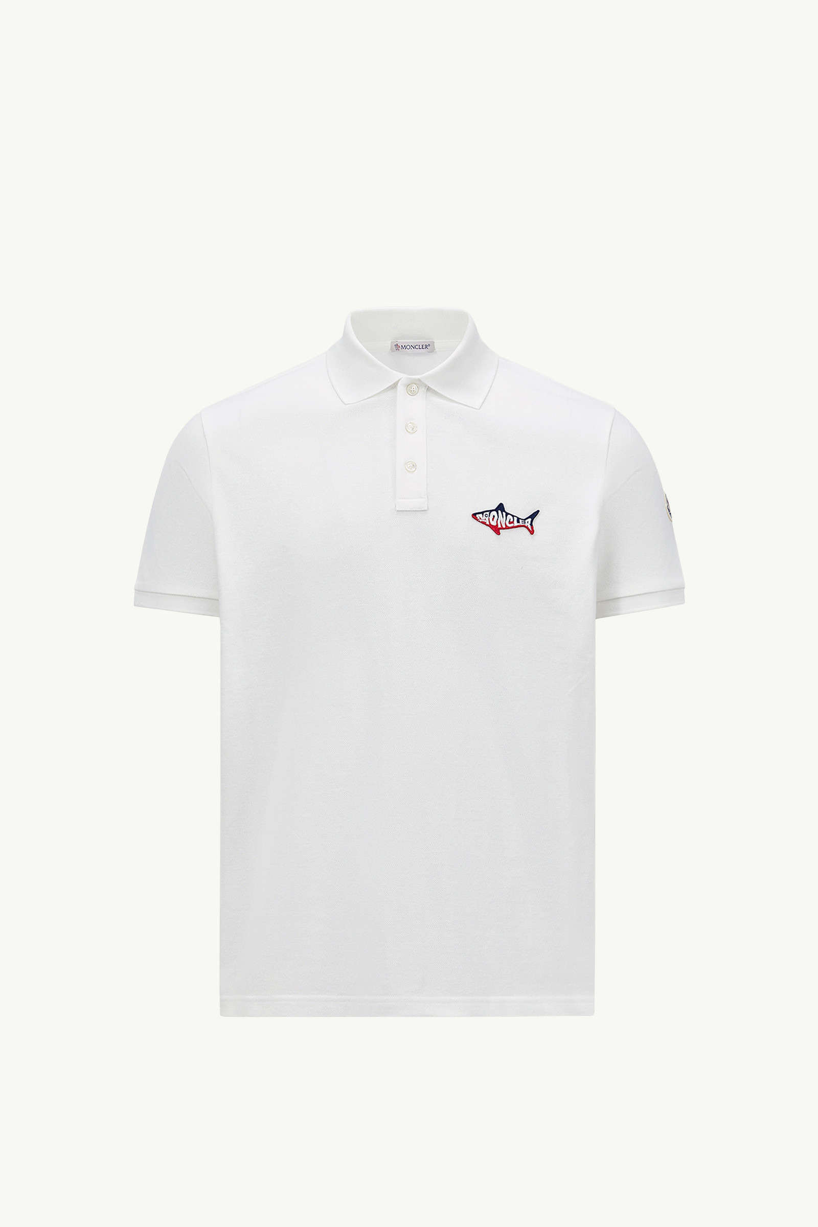 Shark Patch Cotton Piquet Polo Shirt - 1
