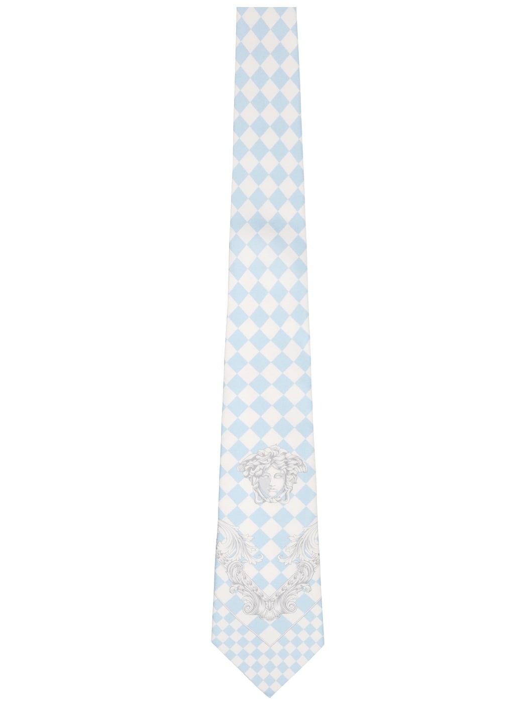 Blue & White Shovel Tie - 1