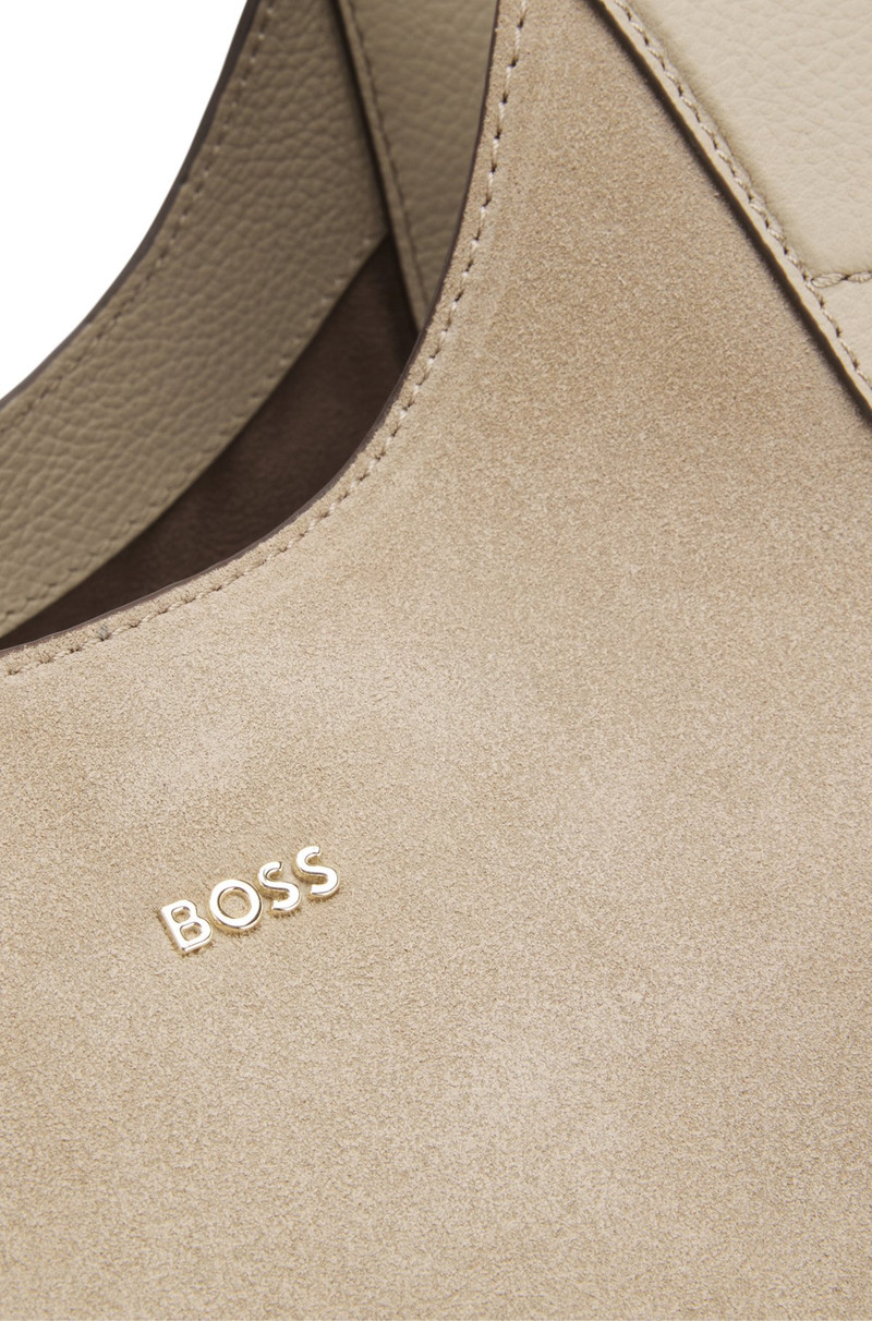 LEATHER-TRIM TOTE BAG IN SUEDE 7