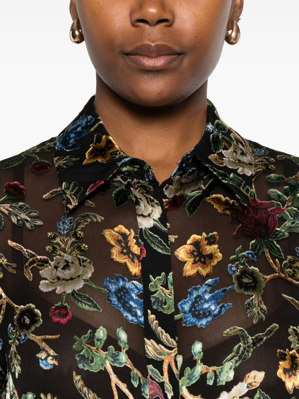 Willa floral-print long-sleeve blouse - 5