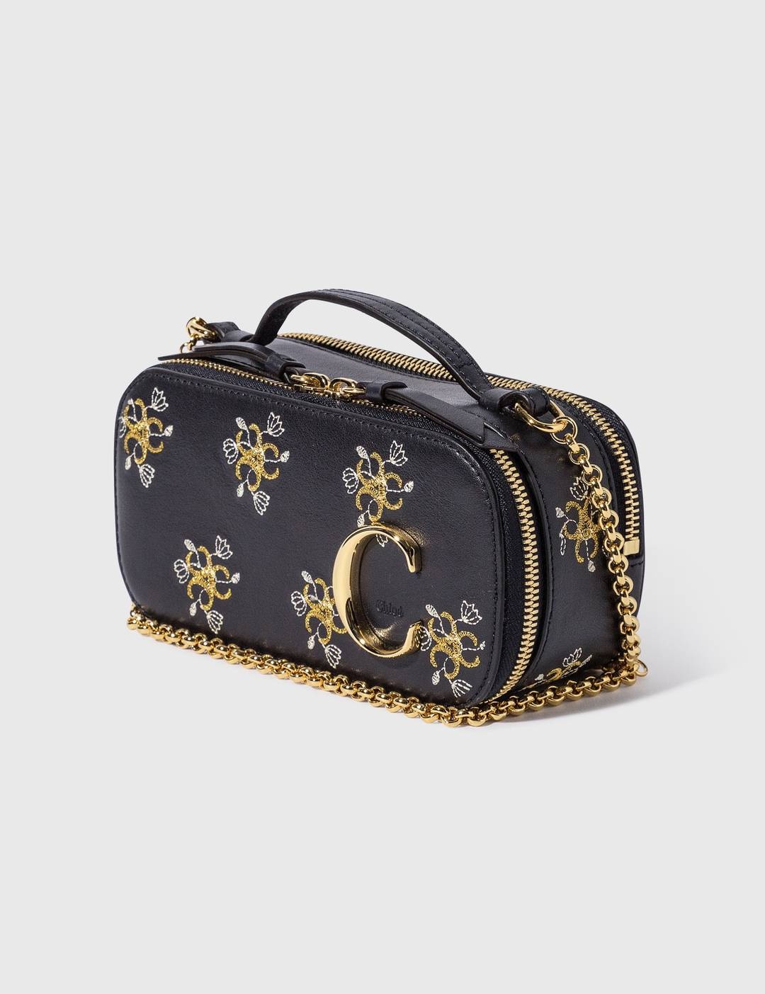 Chloé C Mini Vanity Bag With Embroidery - 1