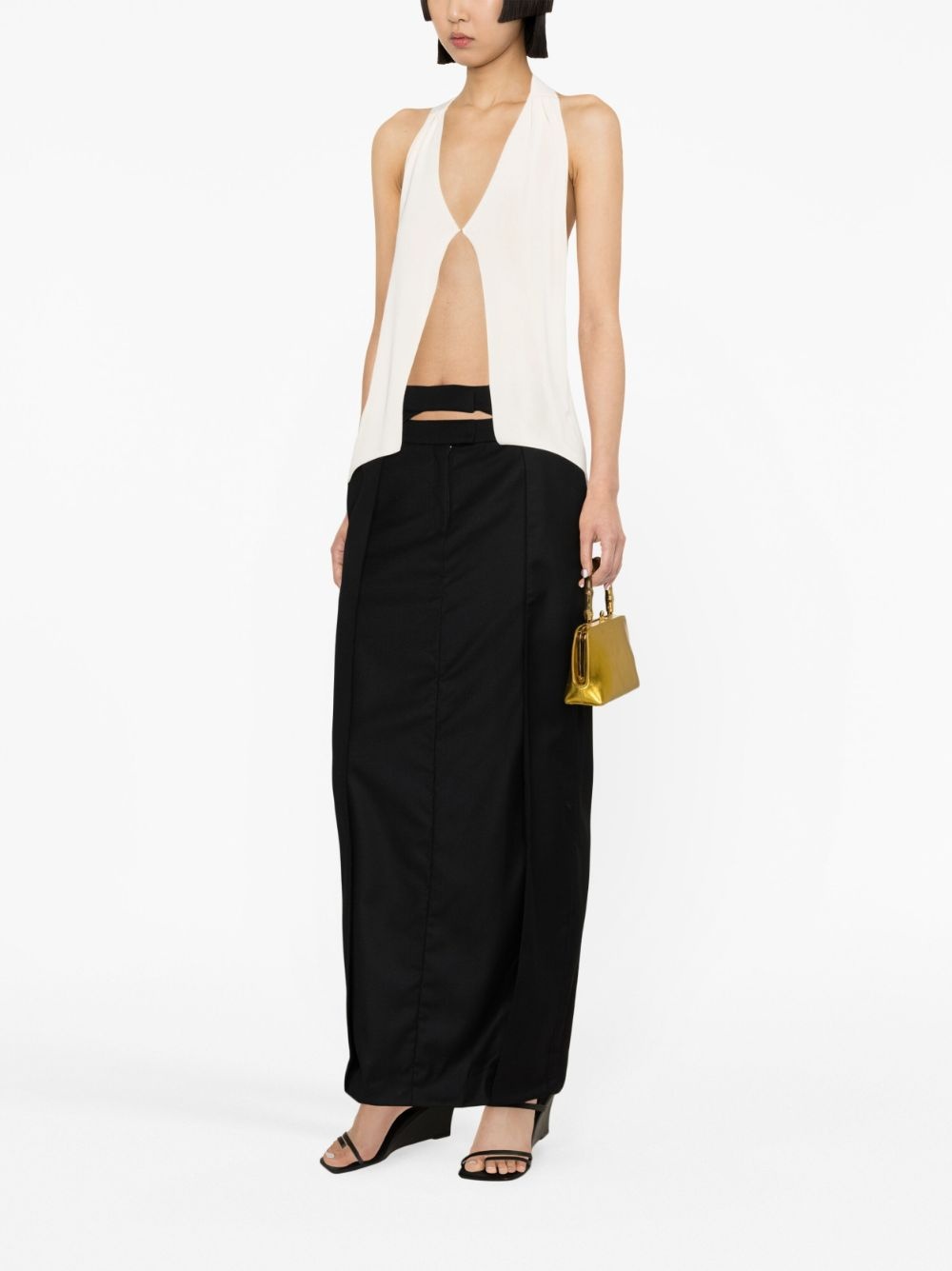 Fera pleated wool maxi skirt - 2