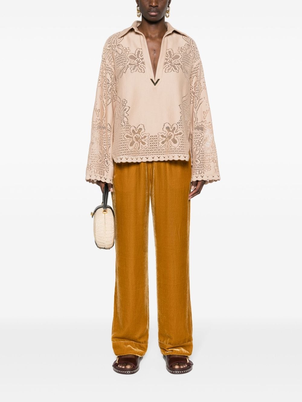 embellished lace blouse - 2
