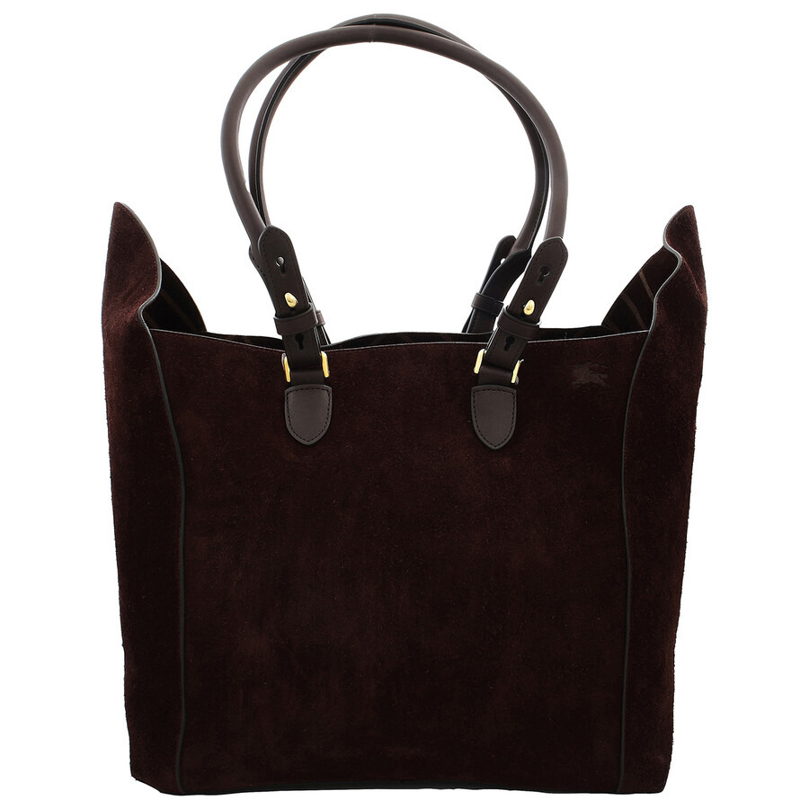 Burberry Ladies Suede Medium Shield Top Handles Tote - 5