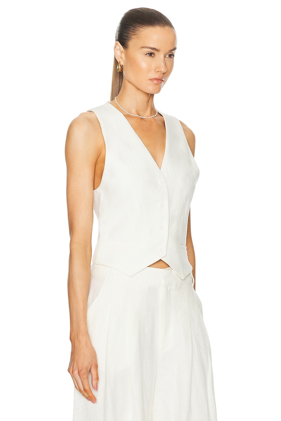 Tailored Linen Vest - 2