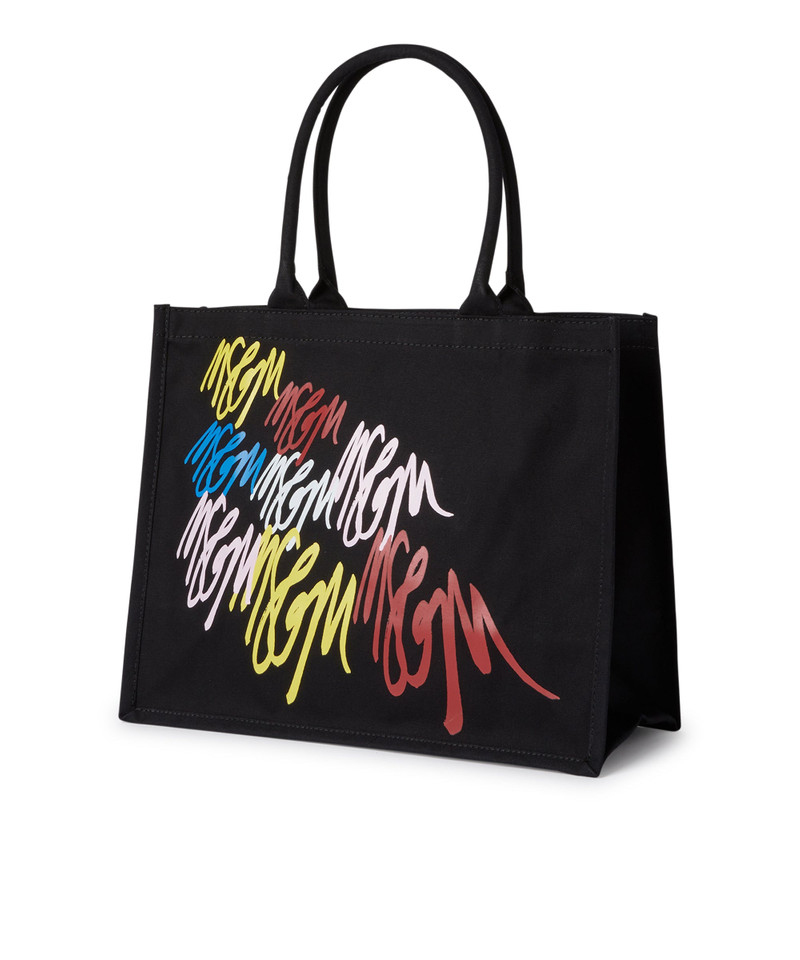 Blended cotton MSGM Canvas Tote Bag 3